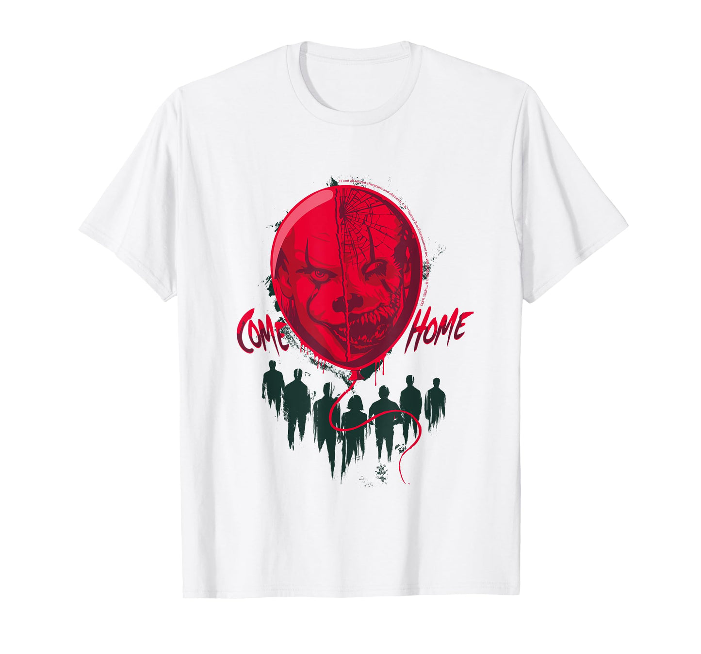 Come Home Creepy Clown Balloon Horror T-Shirt