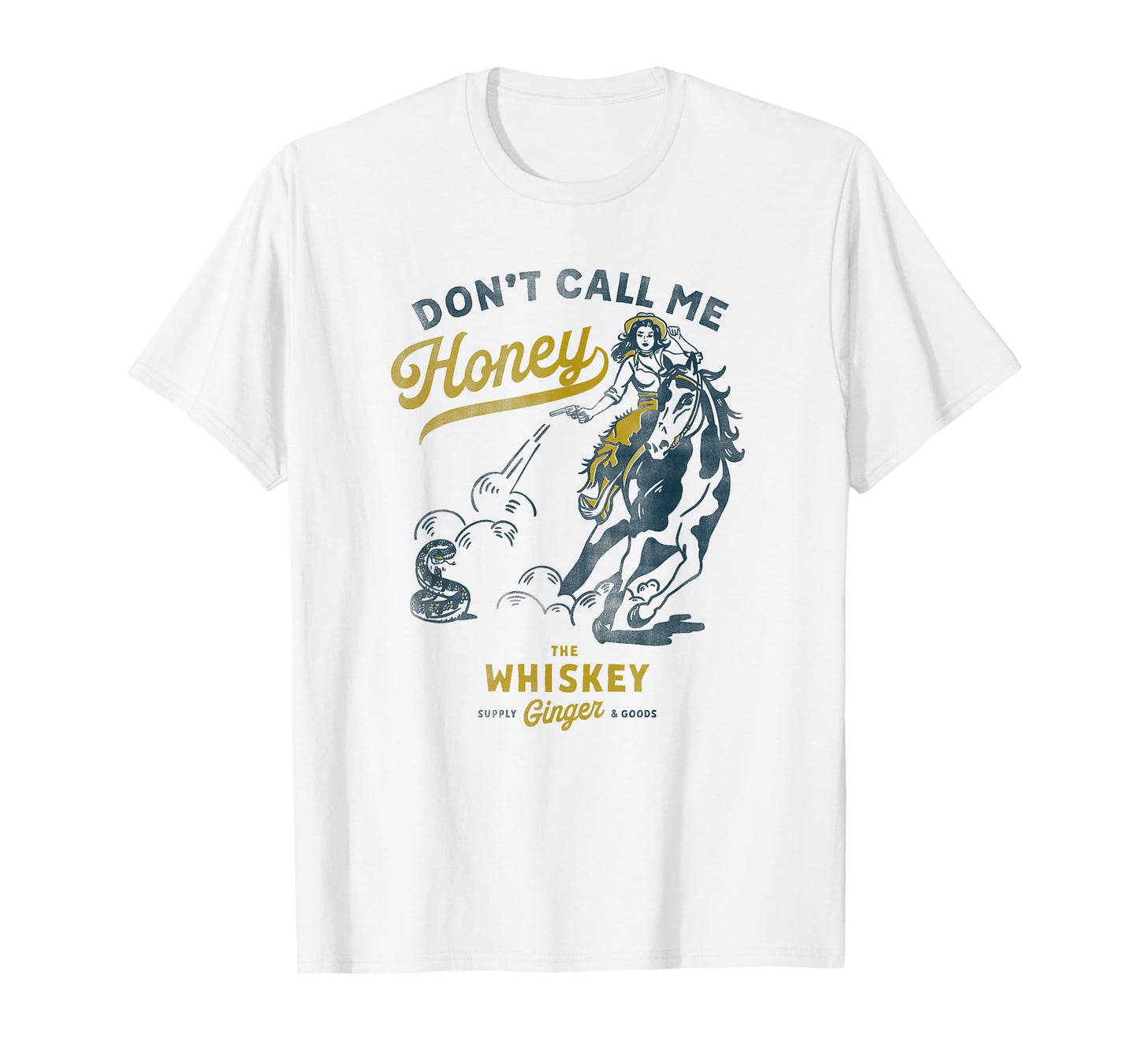 Don't Call Me Honey: Western Pinup Cowgirl On Horseback T-Shirt