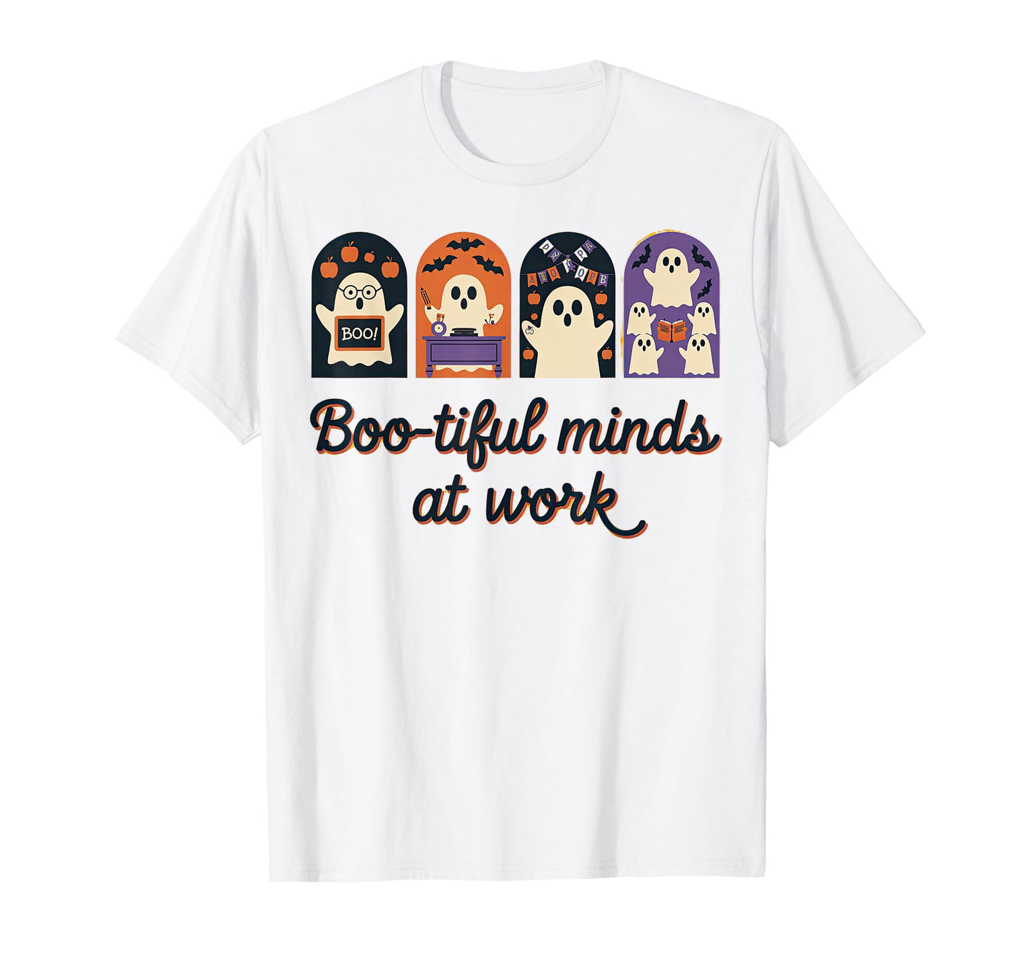 Cute Halloween Teacher Aide Boo-Tiful Minds at Work T-Shirt