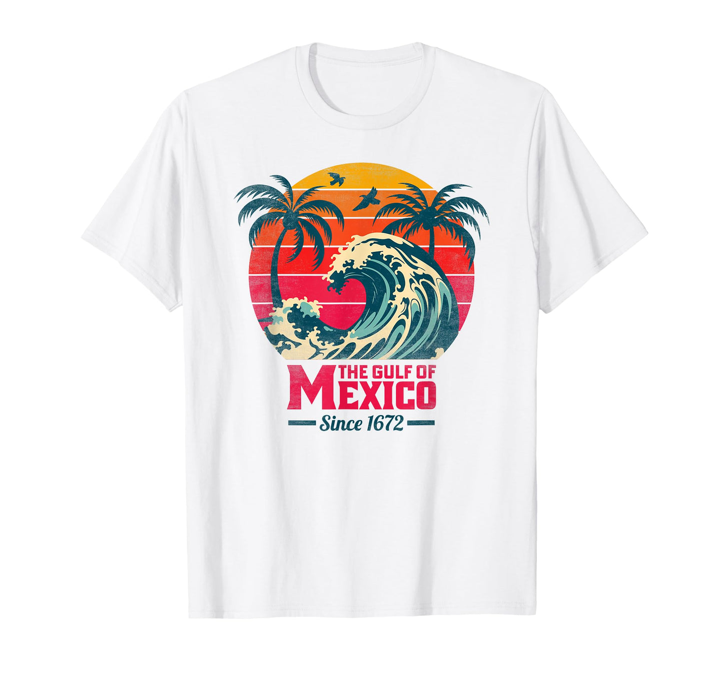 Gulf of Mexico 1672, Palms Summer Vacation T-Shirt
