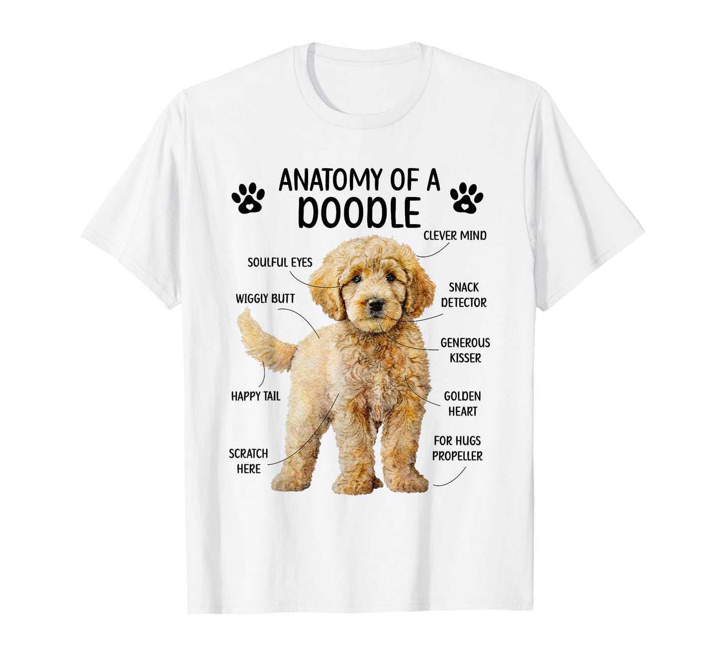 Anatomy of A Doodle Dog Doodle Owner Goldendoodle Mom T-Shirt