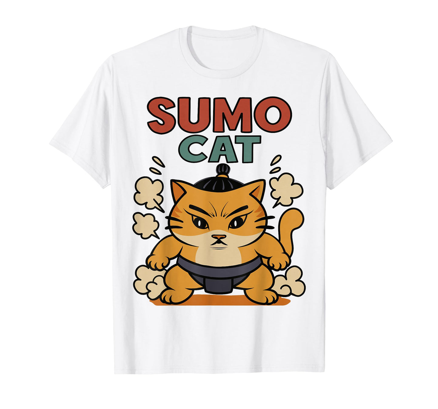 Funny Sumo Cat Design T-Shirt