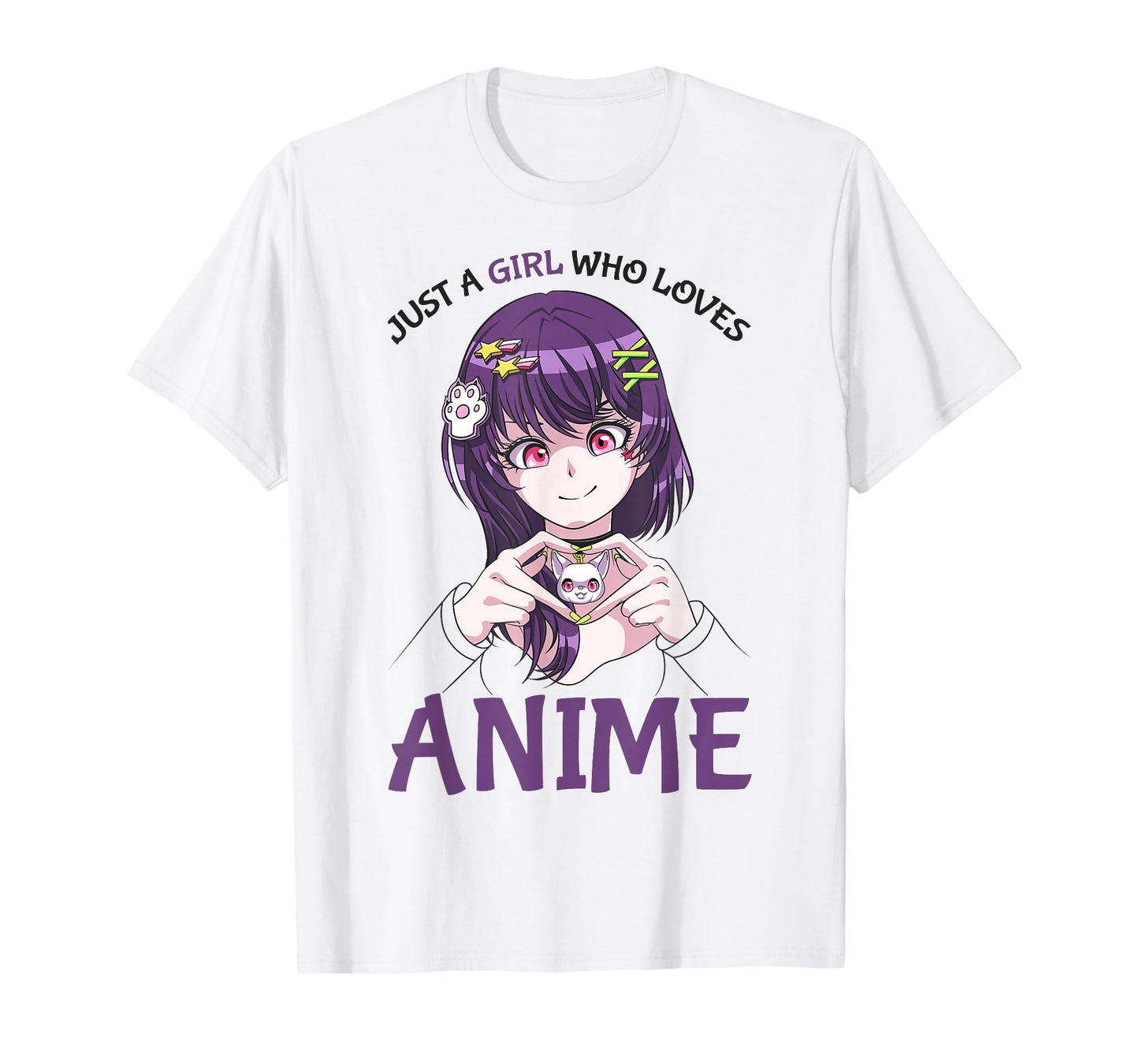 Just A Girl Who Loves Anime Teenage Girls Merch Stuff T-Shirt