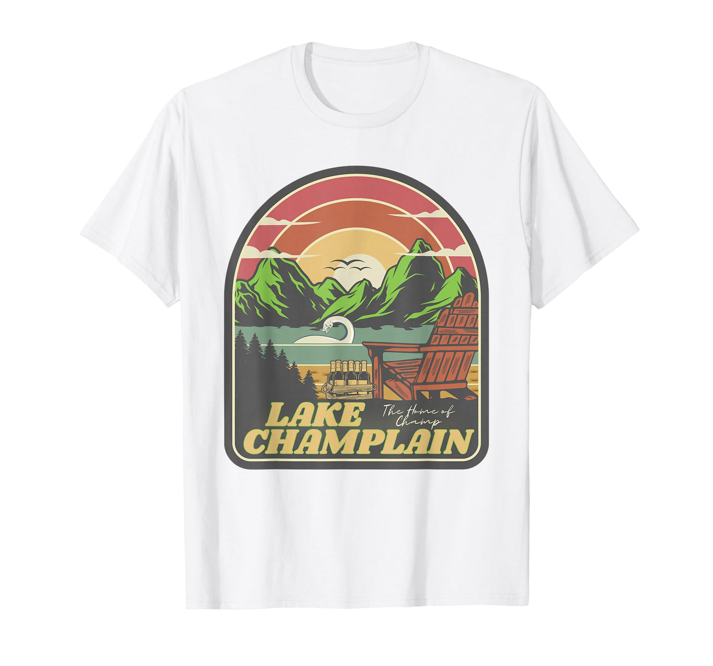 Lake Champlain – Home of Champ Retro T-Shirt