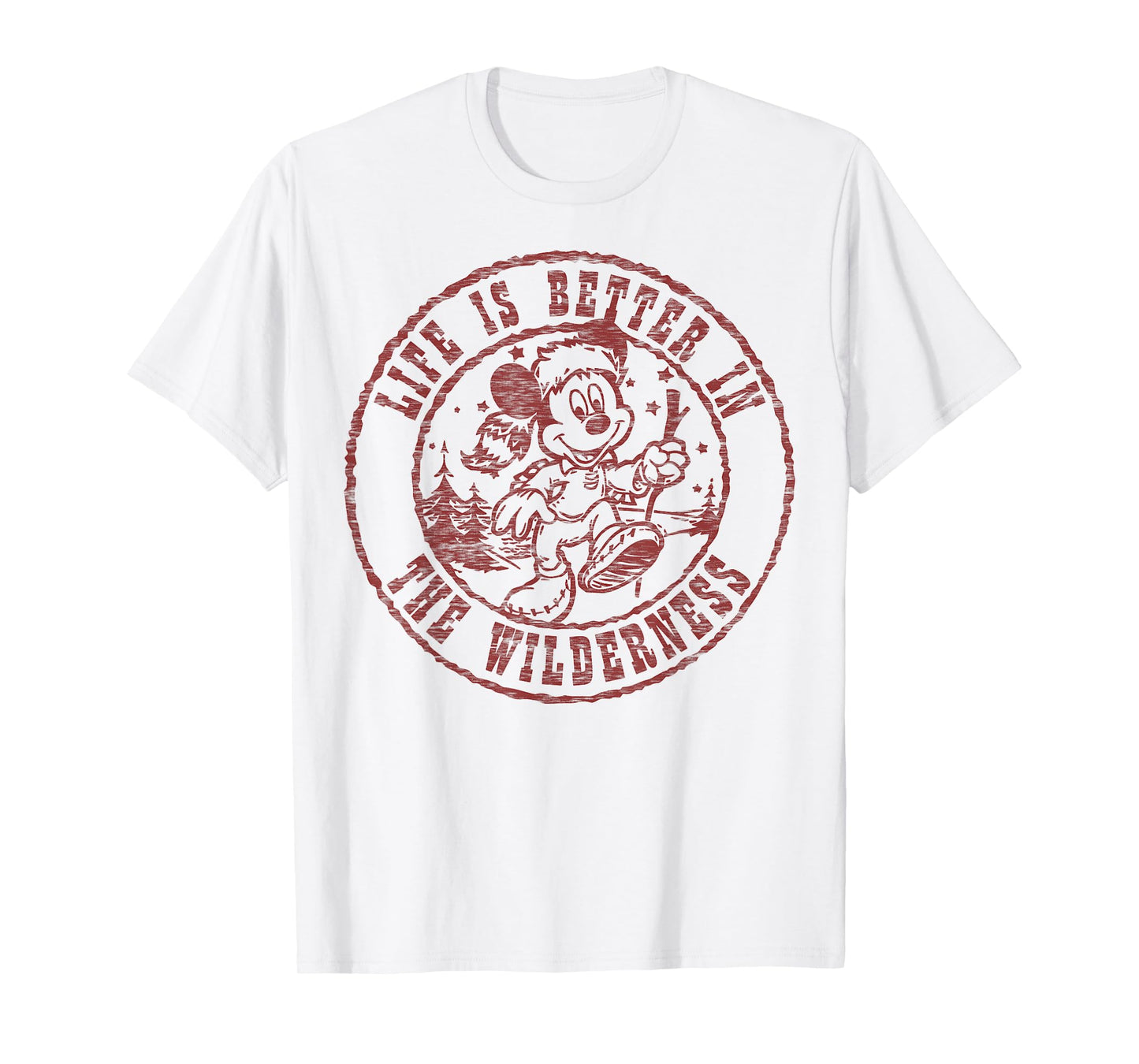 Disney Mickey and Friends Life is Better in The Wilderness T-Shirt Small