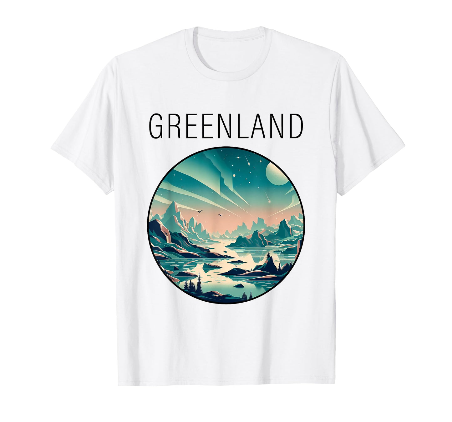 Greenland scenery Art Deco T-Shirt