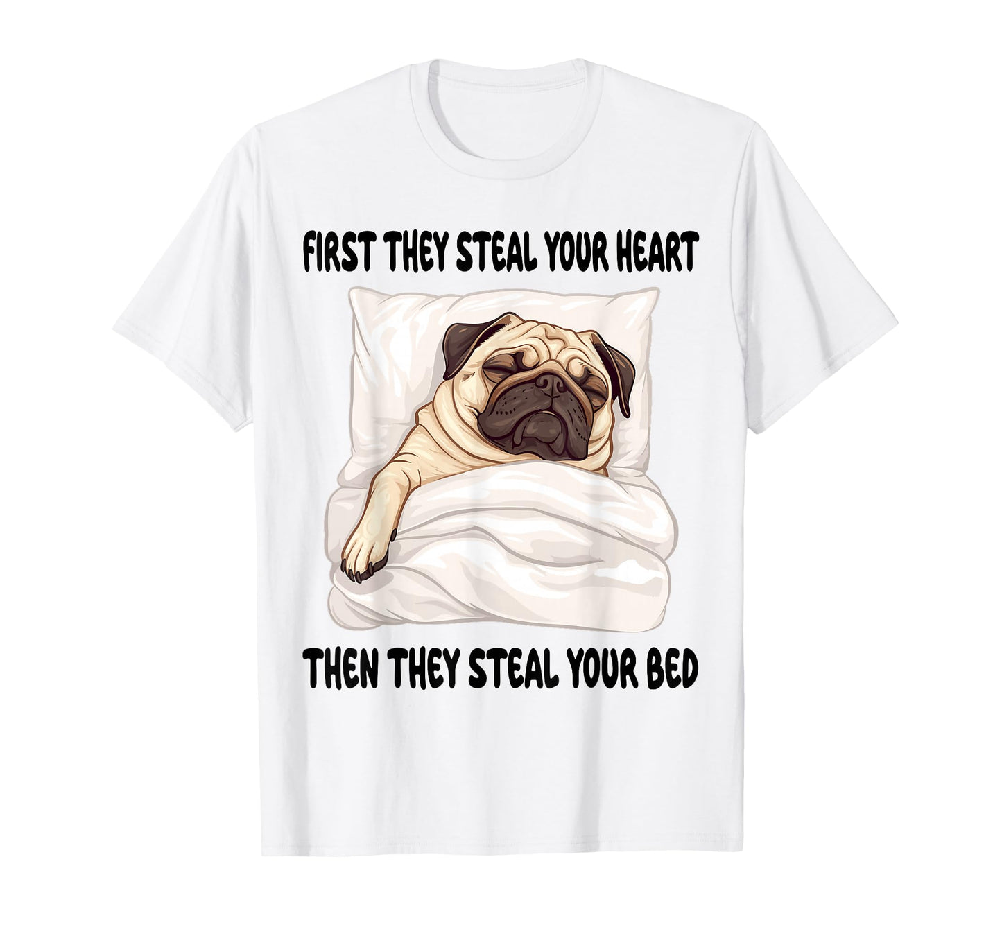 Pug Sleeping Pajamas Nightgown T-Shirt