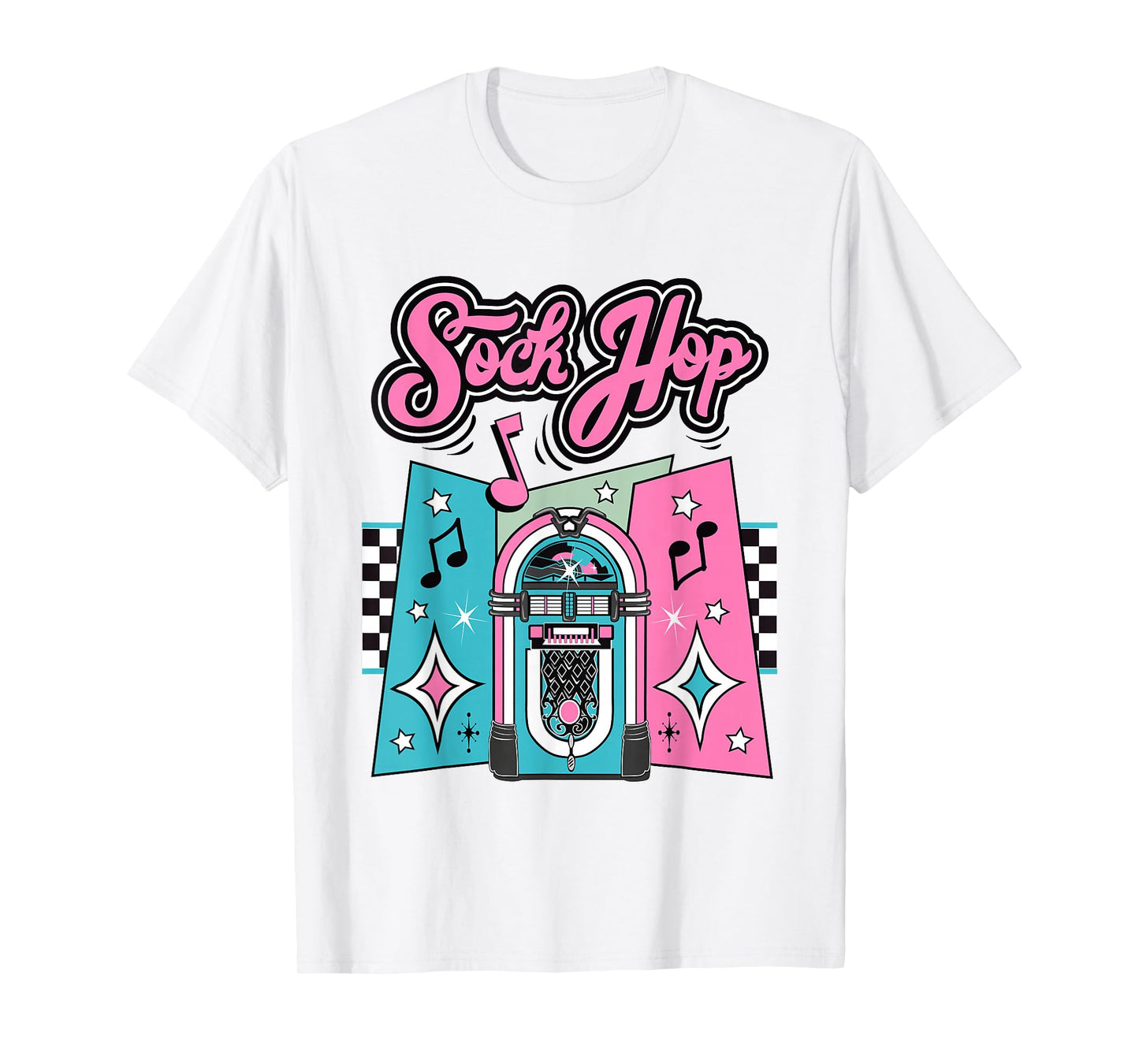 1950s Sock Hop Costume Retro 50s Vintage Rockabilly Doo Wop T-Shirt