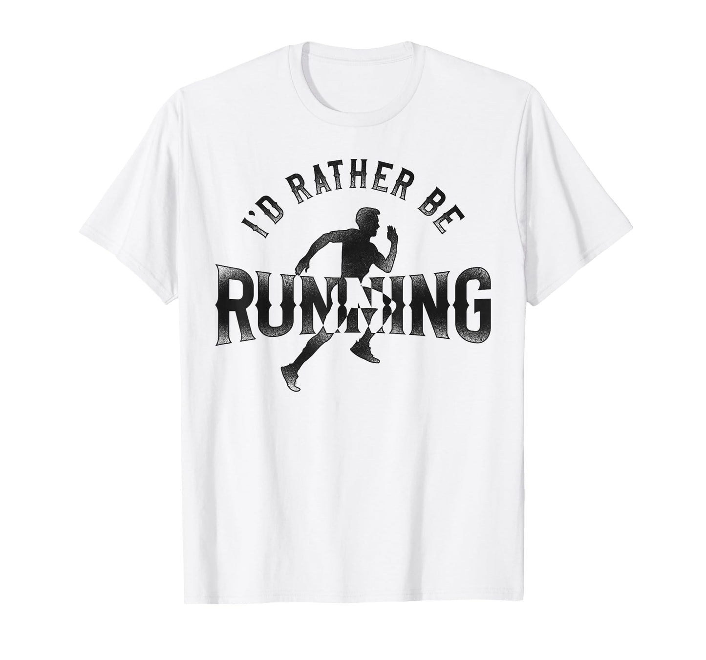 Running Runner Half Marathon Vintage I'd Rather Be Running T-Shirt