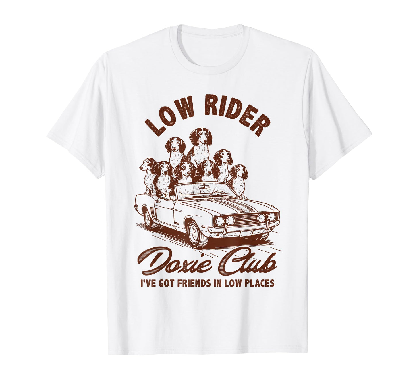 Dachshund Lover Doxie Mom Wiener Dog Low Rider Doxie Club T-Shirt