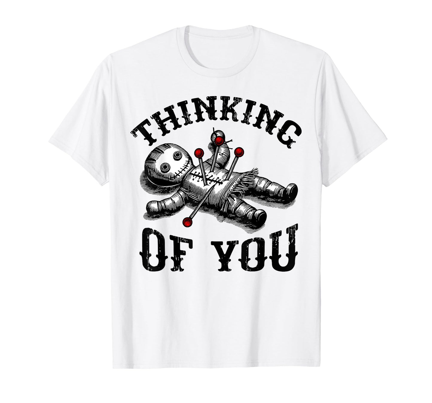 Voodoo Doll Thinking of You Funny Goth Halloween Costume T-Shirt