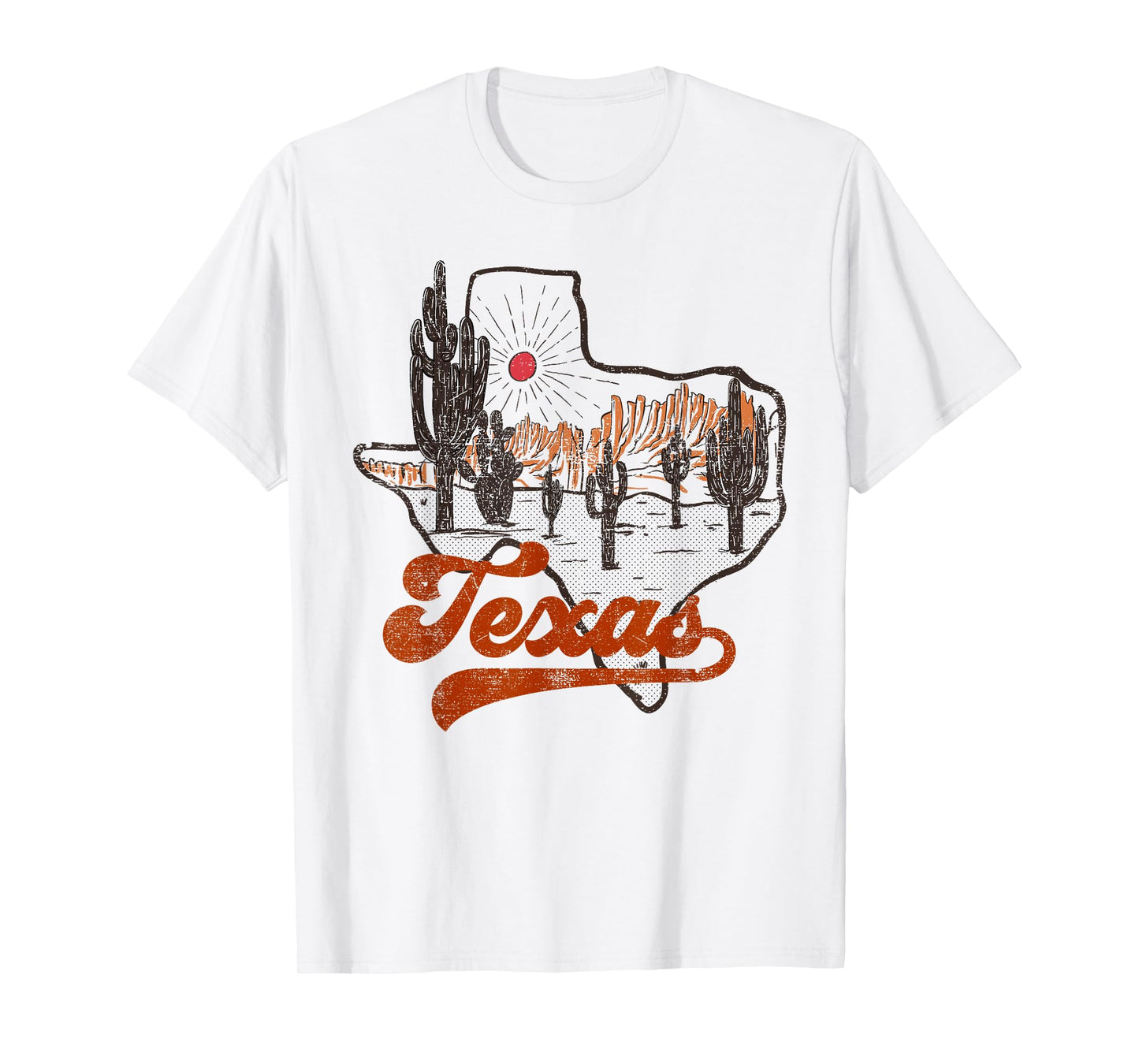 Retro Vintage Cactus Desert Western Country Texas Cowgirls T-Shirt