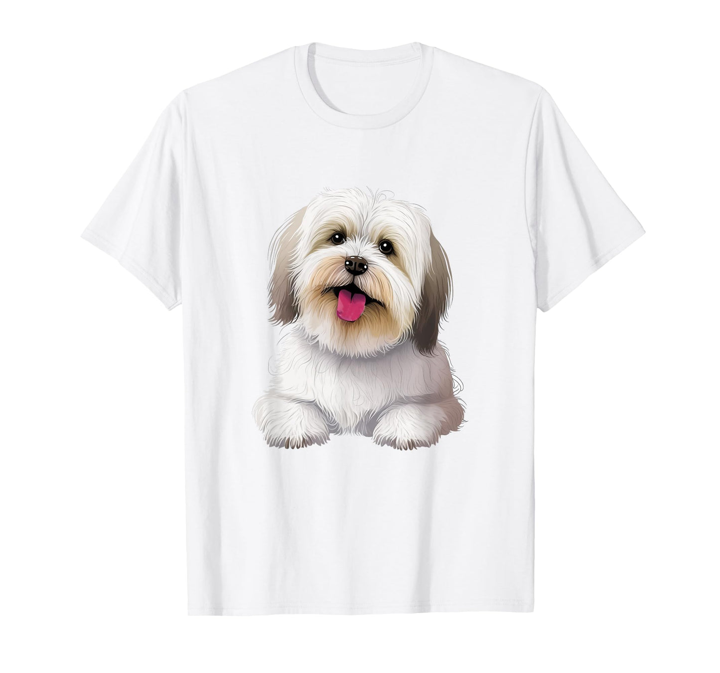 Cute Lhasa Apso Dog Design T-Shirt