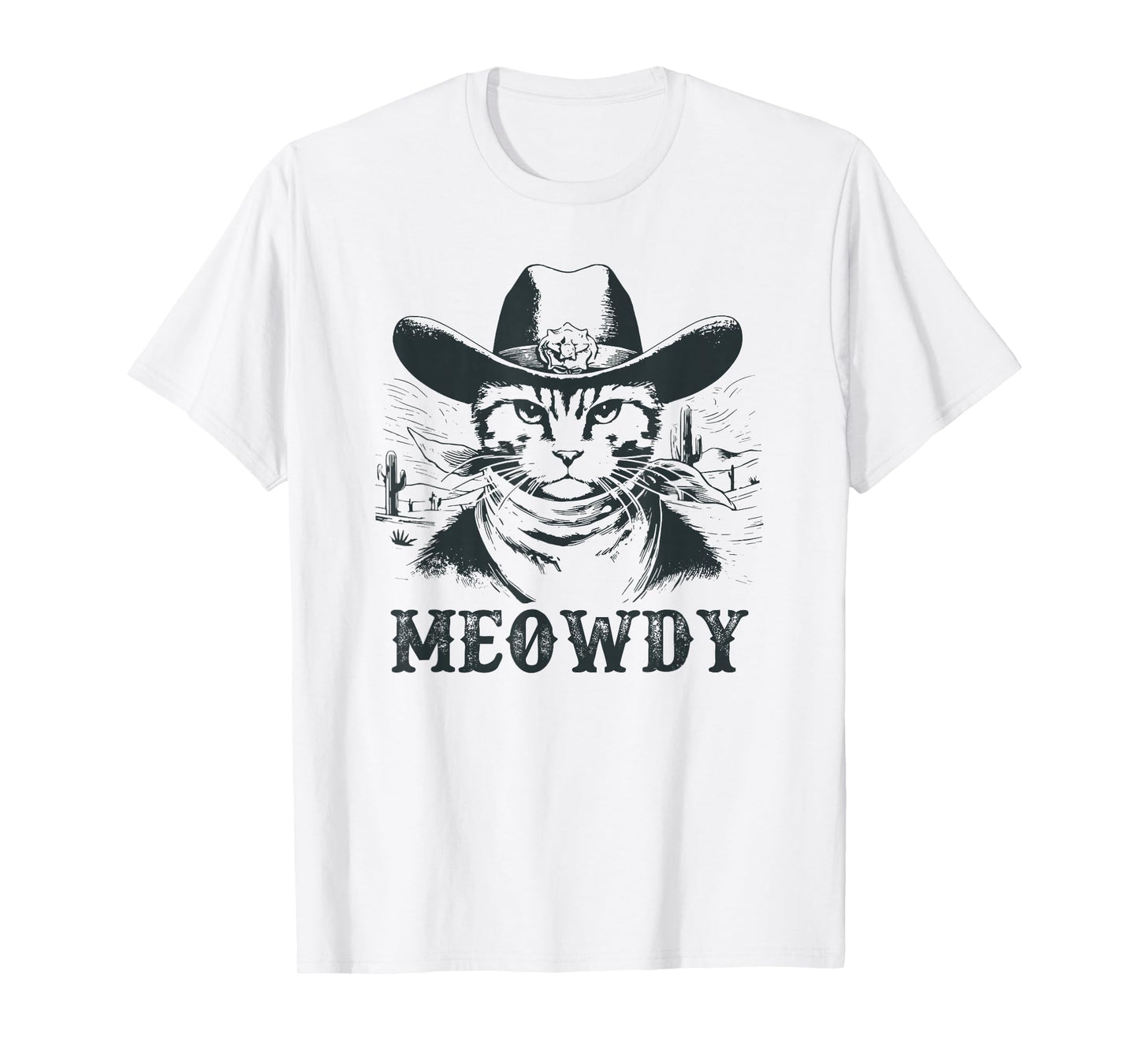 Meowdy - Mashup Between Meow and Howdy - Funny Cat Meme T-Shirt