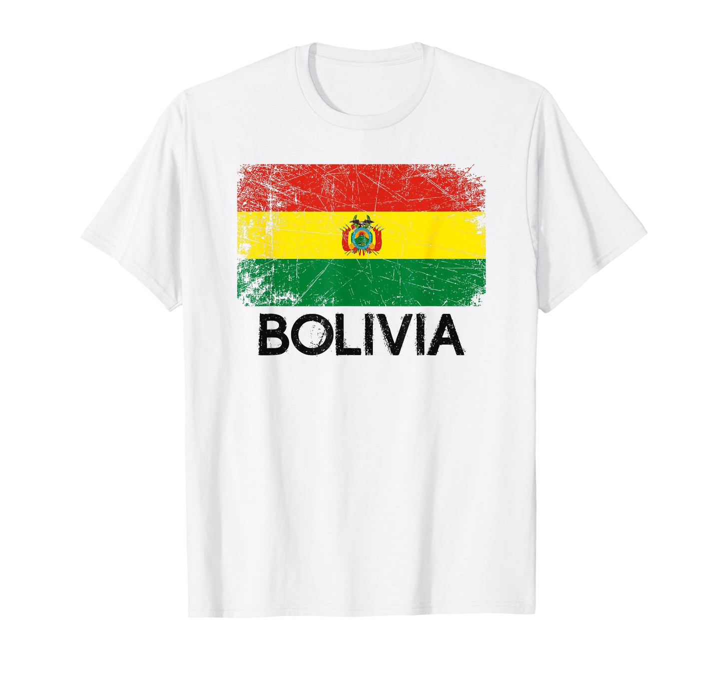 Bolivian Flag T-Shirt | Vintage Made In Bolivia Gift T-Shirt