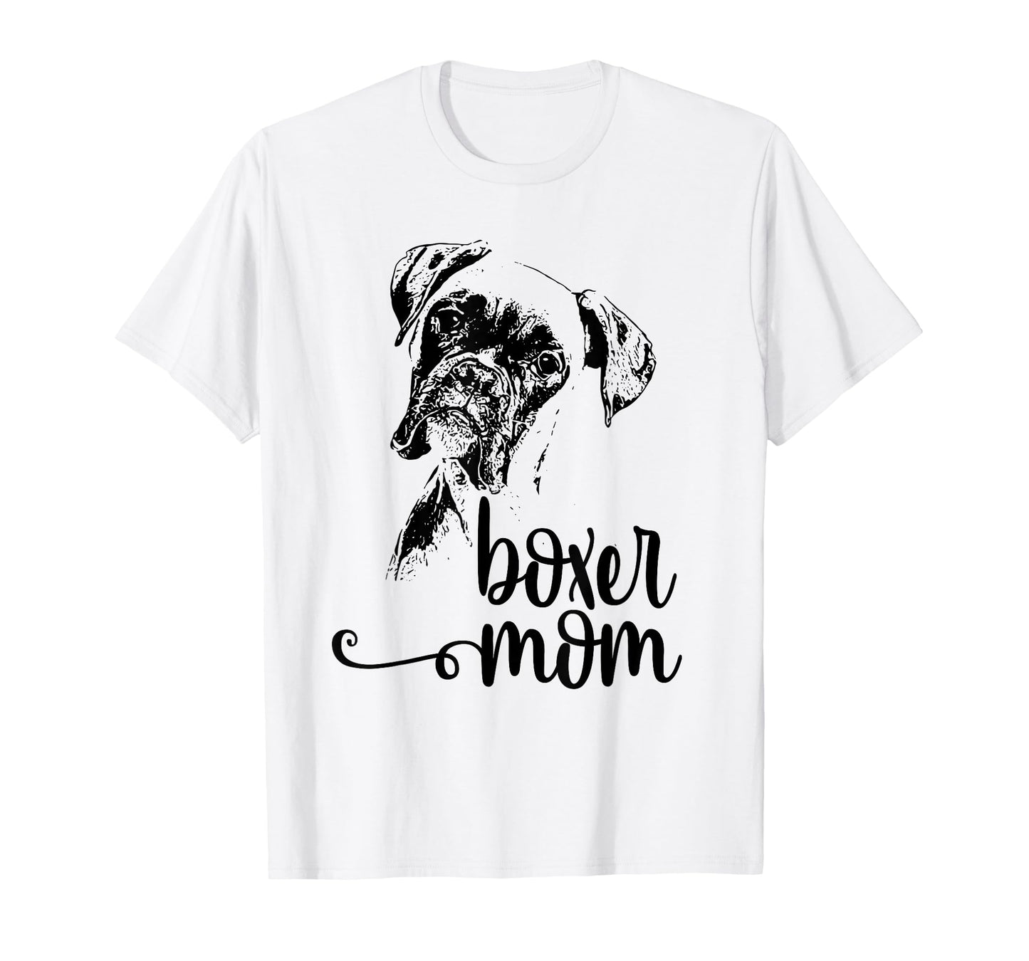 Boxer MOM Dog FACE T-Shirt - Dog Lovers Boxer MOM Gift Shirt T-Shirt
