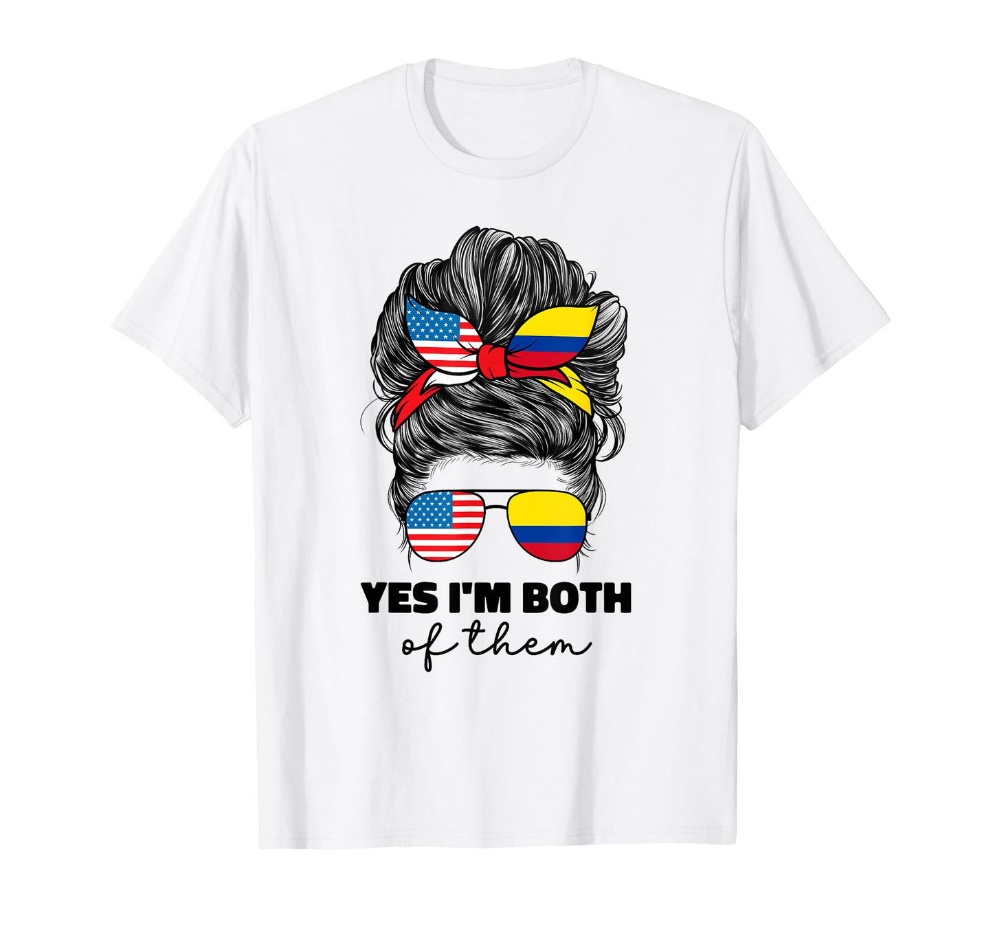 Half Colombian Half American Usa America Colombia Flag Girl T-Shirt
