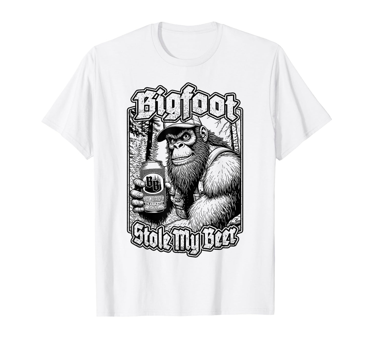 Bigfoot Stole My Beer Lover Funny Sasquatch Redneck Beers T-Shirt