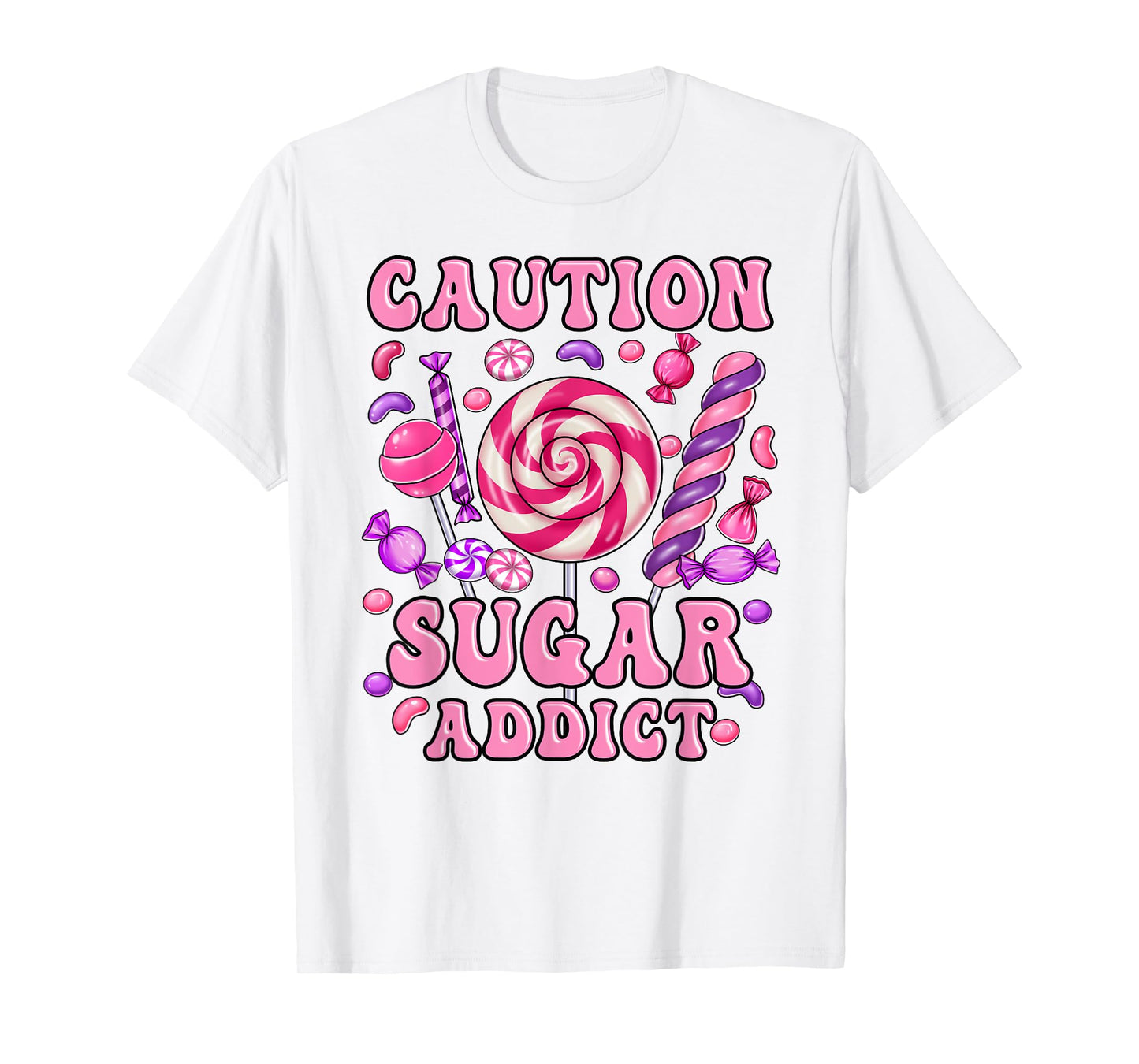 Funny Lollipop Candy Design for Women Girl Toddler Kids T-Shirt