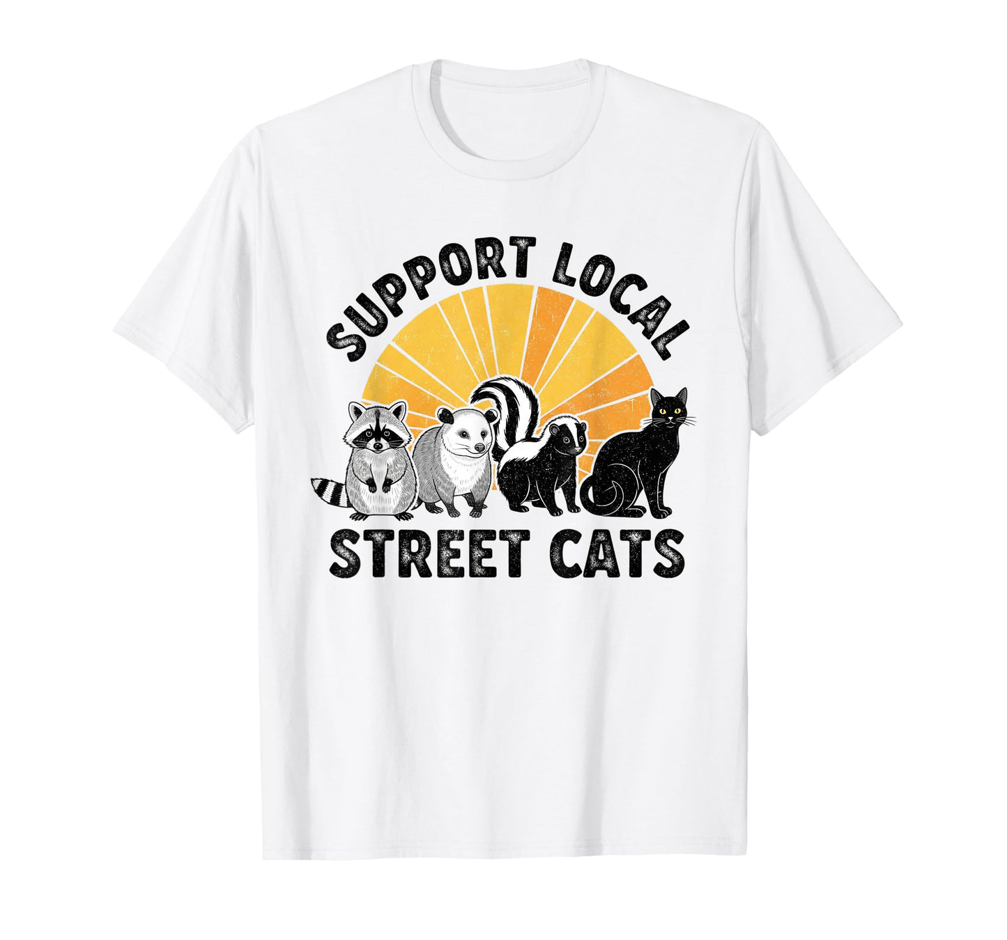 Support Local Street Cats Team Trash Opossum Raccoon Rat T-Shirt