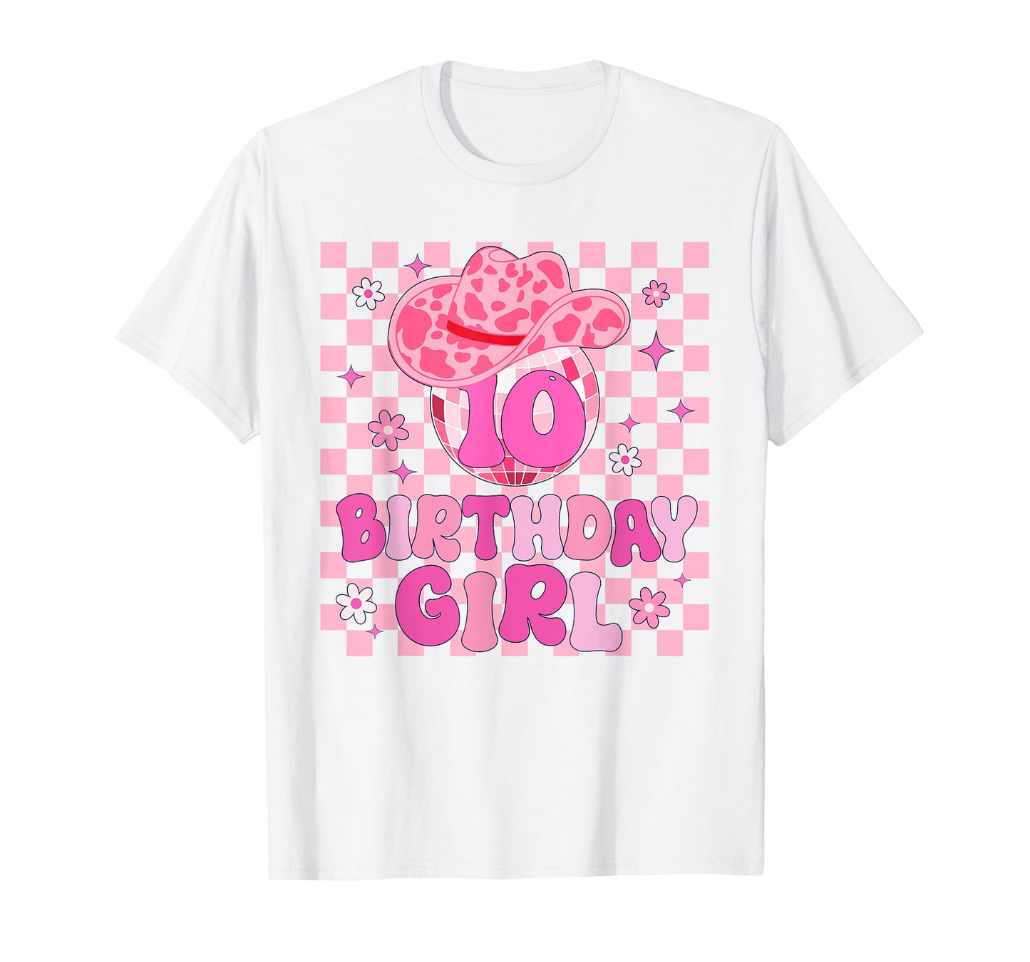 Western Disco Theme 10th Birthday Cowgirl Rodeo 10 Year Old T-Shirt