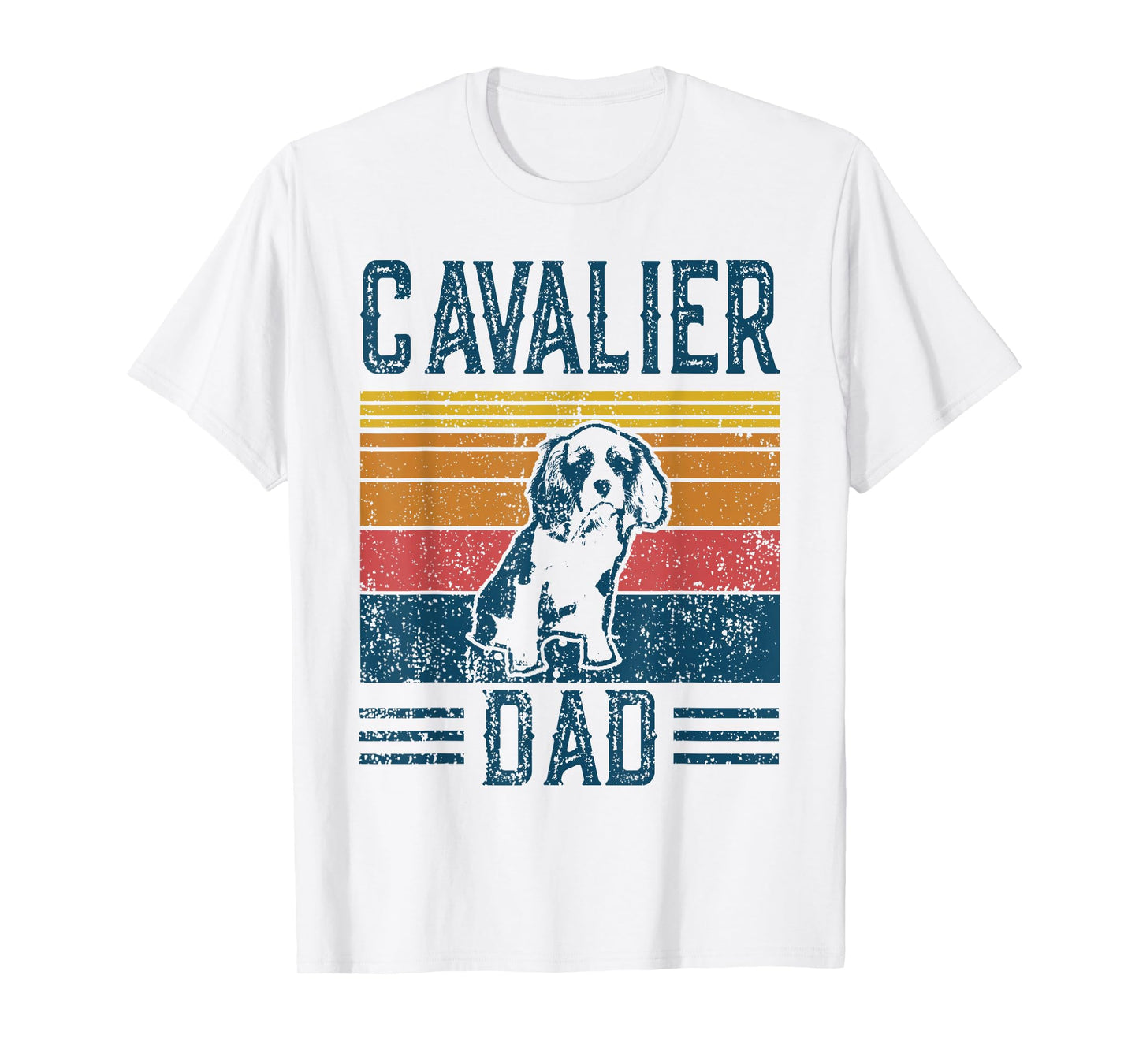 Dog | Cavalier King Charles Spaniel - Vintage Cavalier Dad T-Shirt