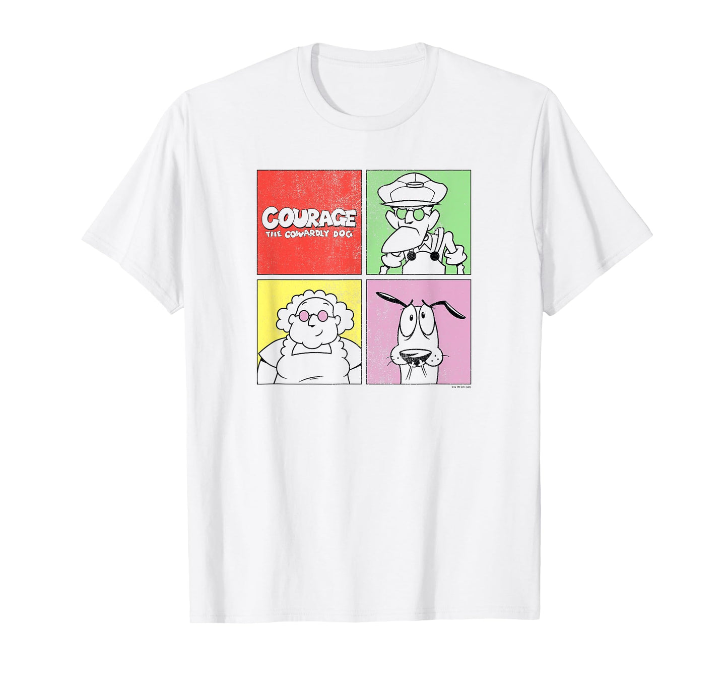 Courage The Cowardly Dog Family Pop Art Cartoon T-Shirt