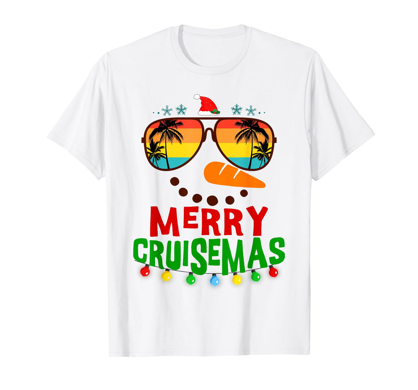 Merry Cruisemas 2025 Christmas Santa Snowman Cruise T-Shirt