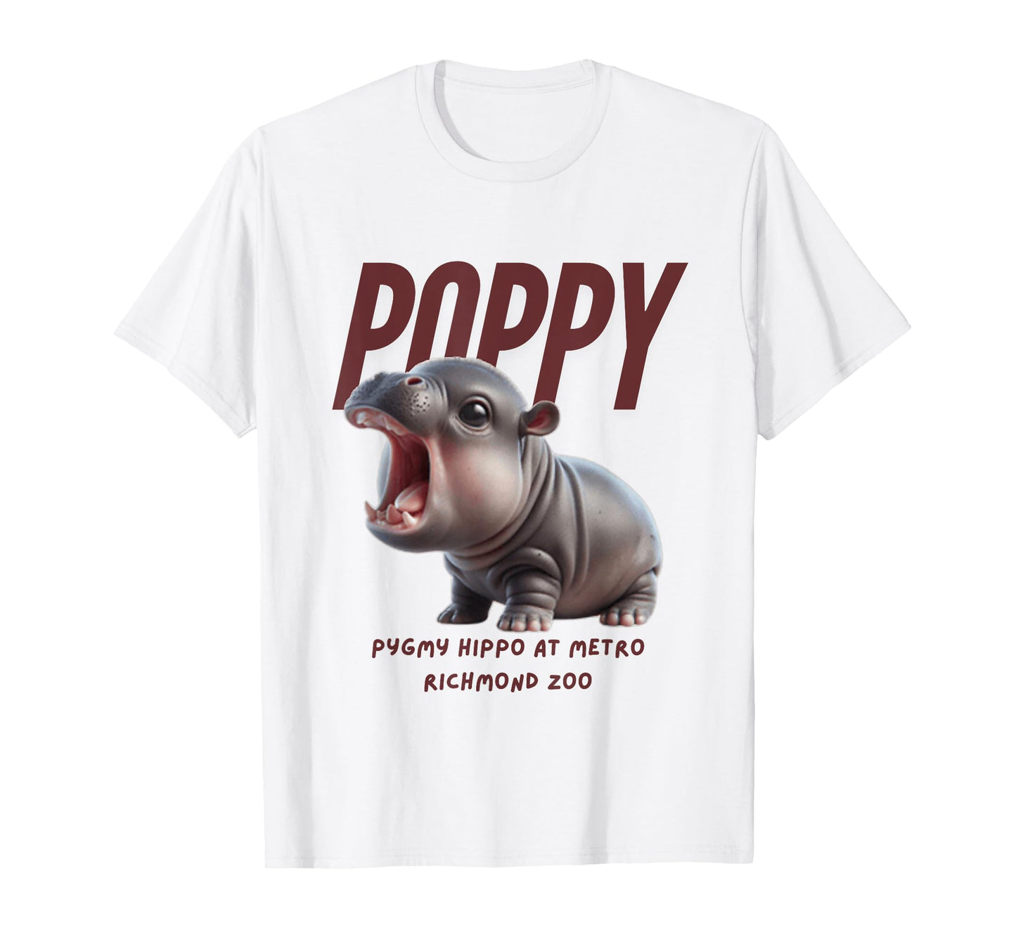 Poppy New Baby Pygmy Hippo at Metro Richmond Zoo Virginia T-Shirt