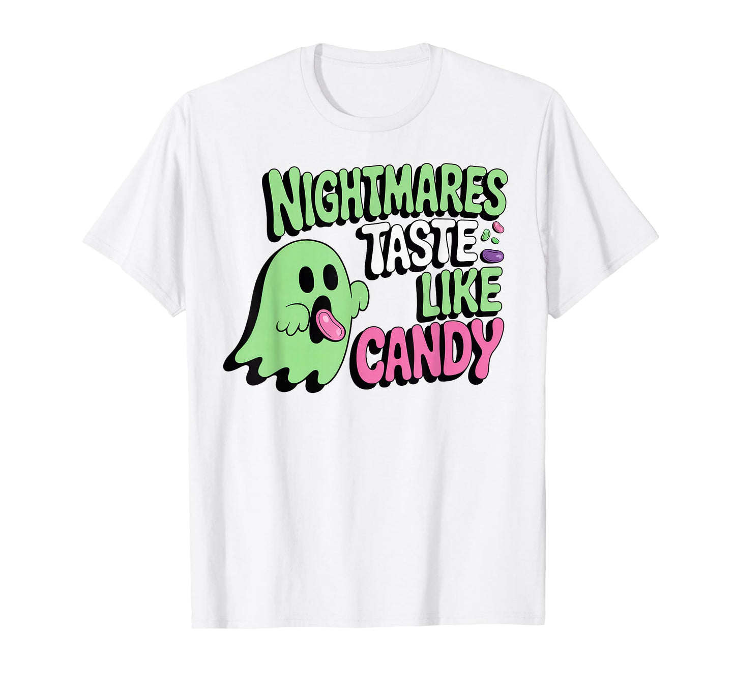 Retro Ghost Candy Quote Creepy Cute Halloween T-Shirt