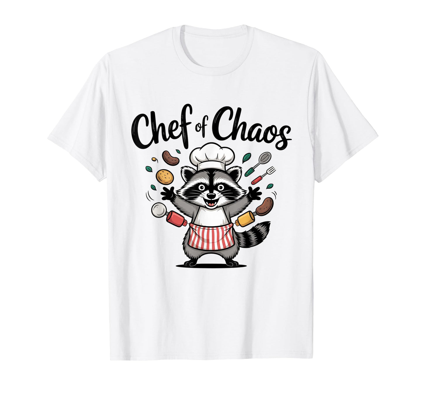 Chef of Chaos Raccoon Funny Cooking Kitchen T-Shirt