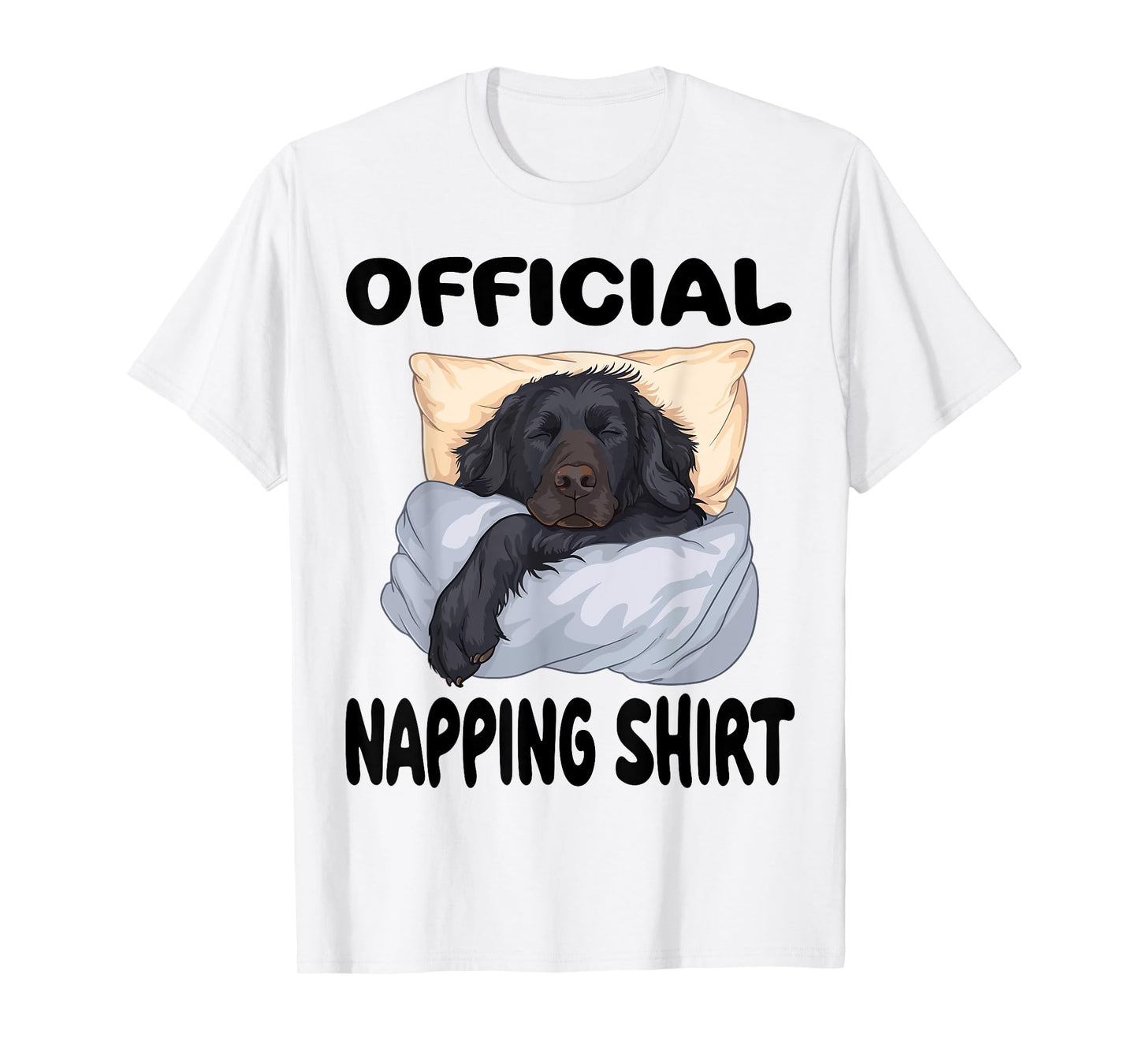 Flat Coated Retriever Dog Official Napping shirt Pajamas T-Shirt