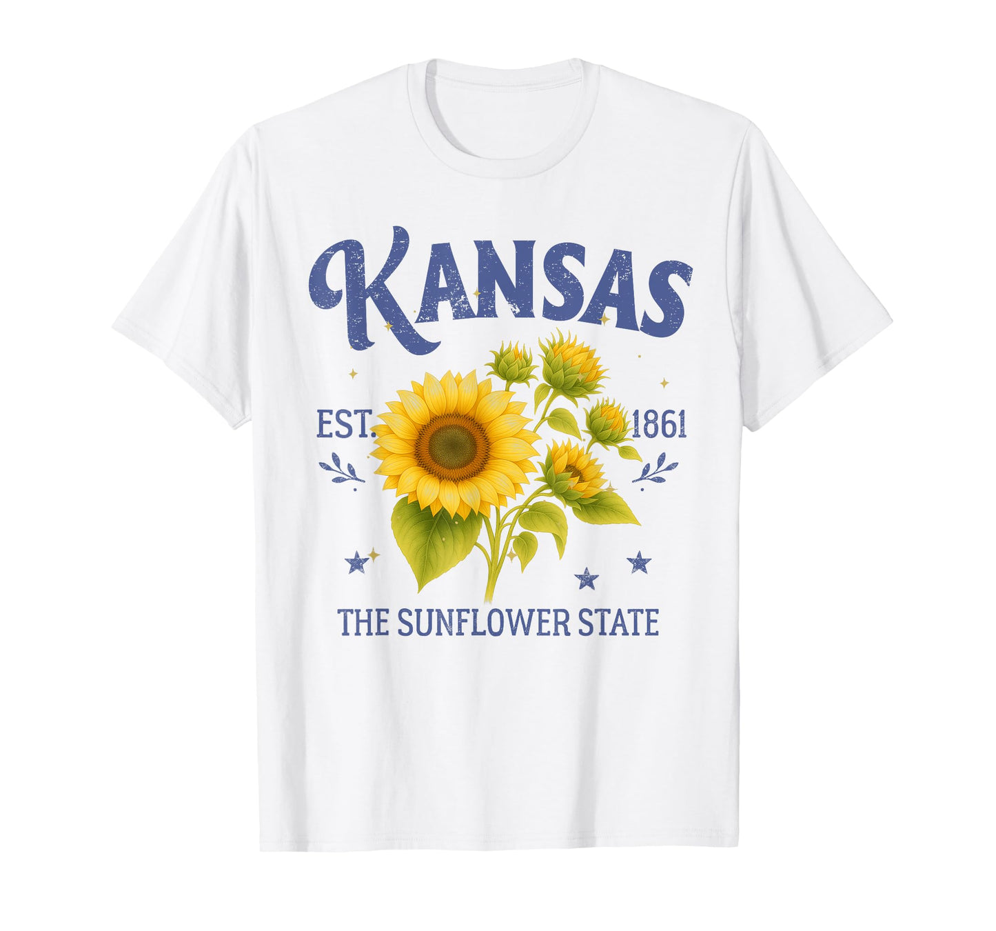 Kansas The Sunflower A State Traveling Trip Souvenir T-Shirt