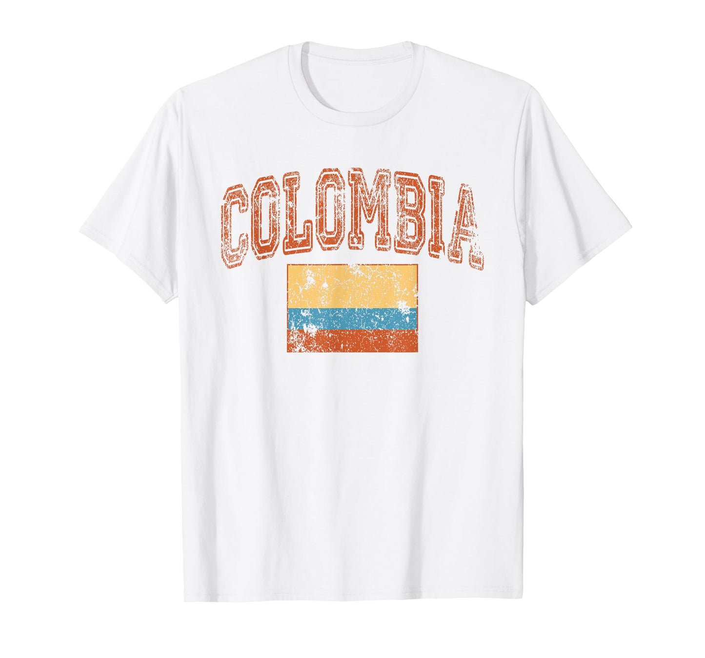 Vintage Retro Faded Colombia Flag Colombian Pride T-Shirt