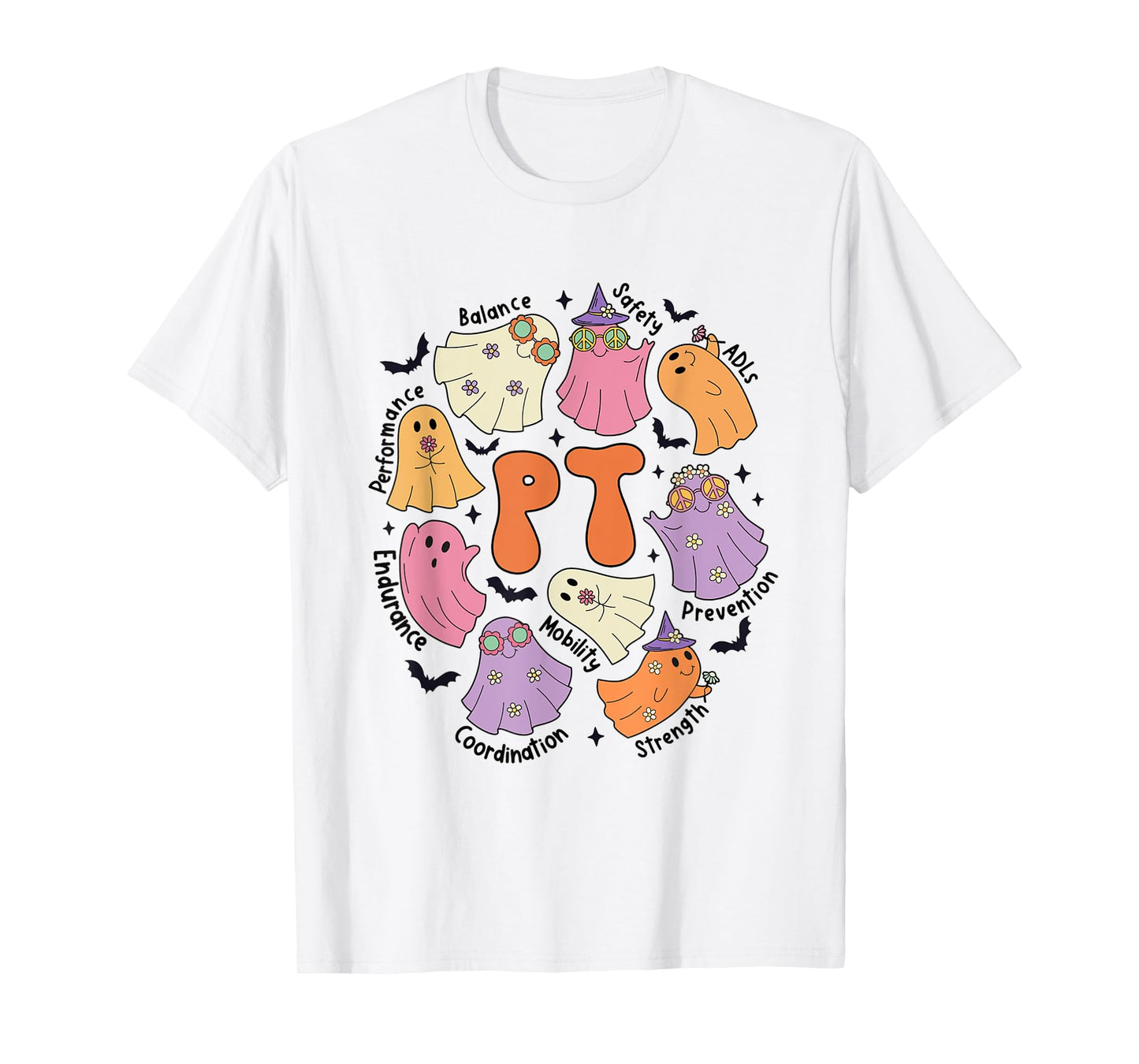 Pediatric PT Halloween Ghost Spooky Physical Therapy Team T-Shirt