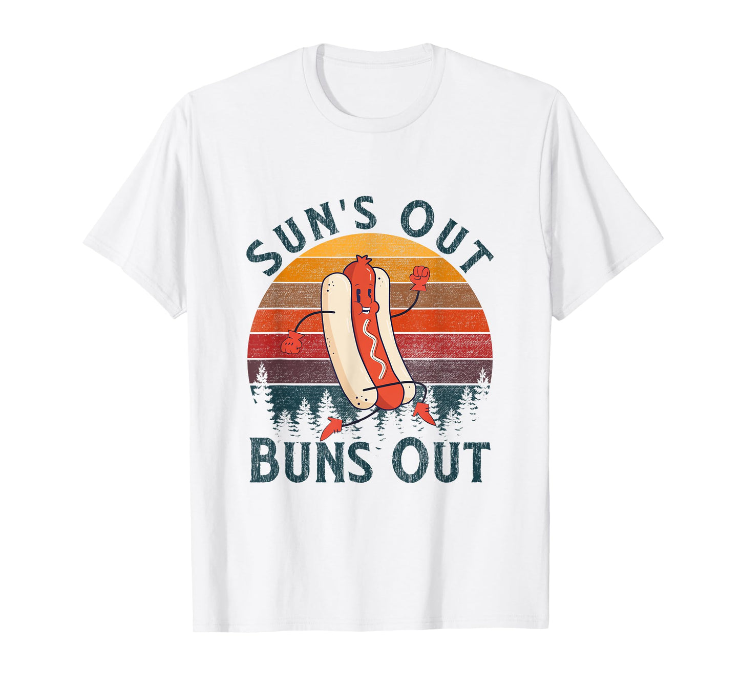 Funny Hot Dog Grilling Sun's Out Buns Out T-Shirt for Men Women