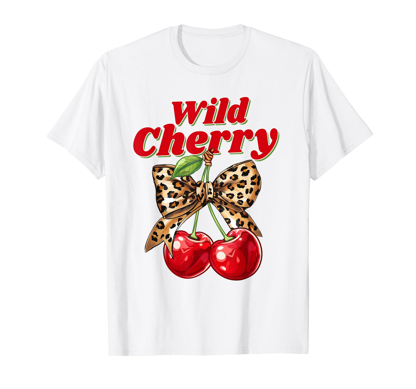 Cherry Lover Leopard Coquette Summer Vibes Wild Cherry T-Shirt