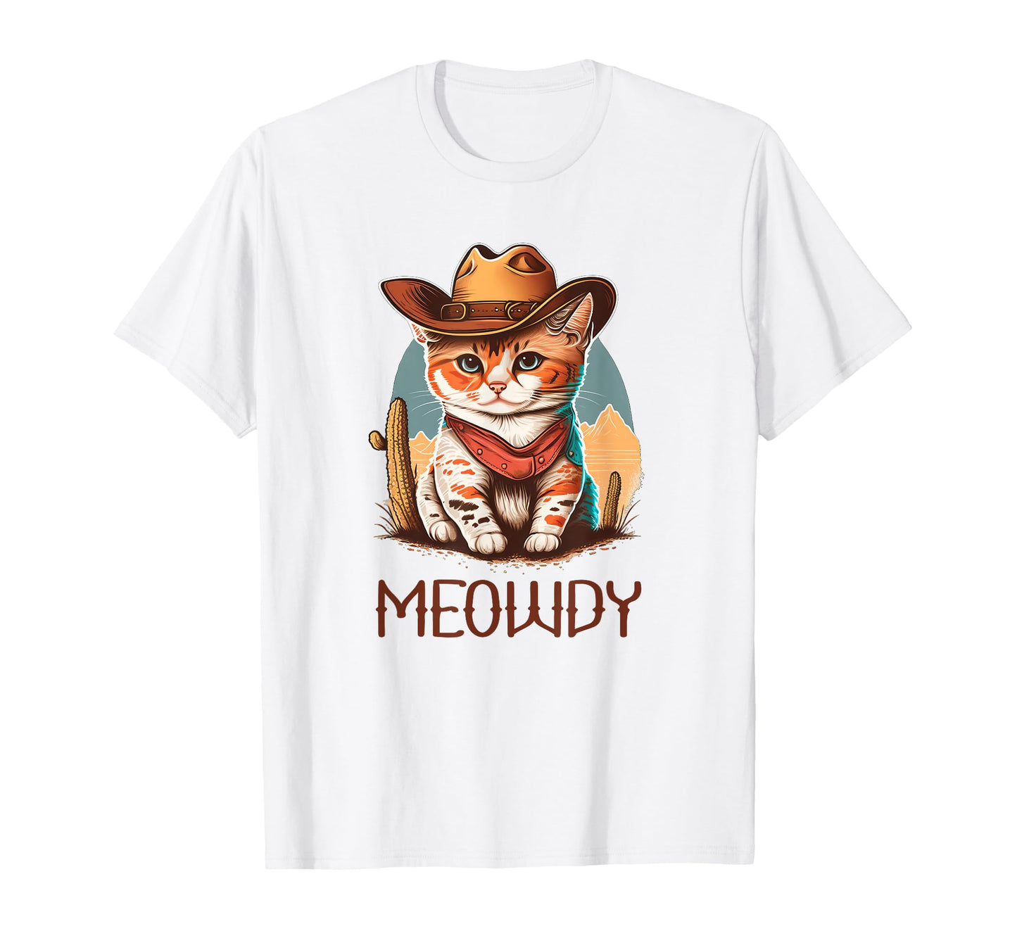 Meowdy Cat Funny Howdy Meme Western Cowboy Kitten T-Shirt