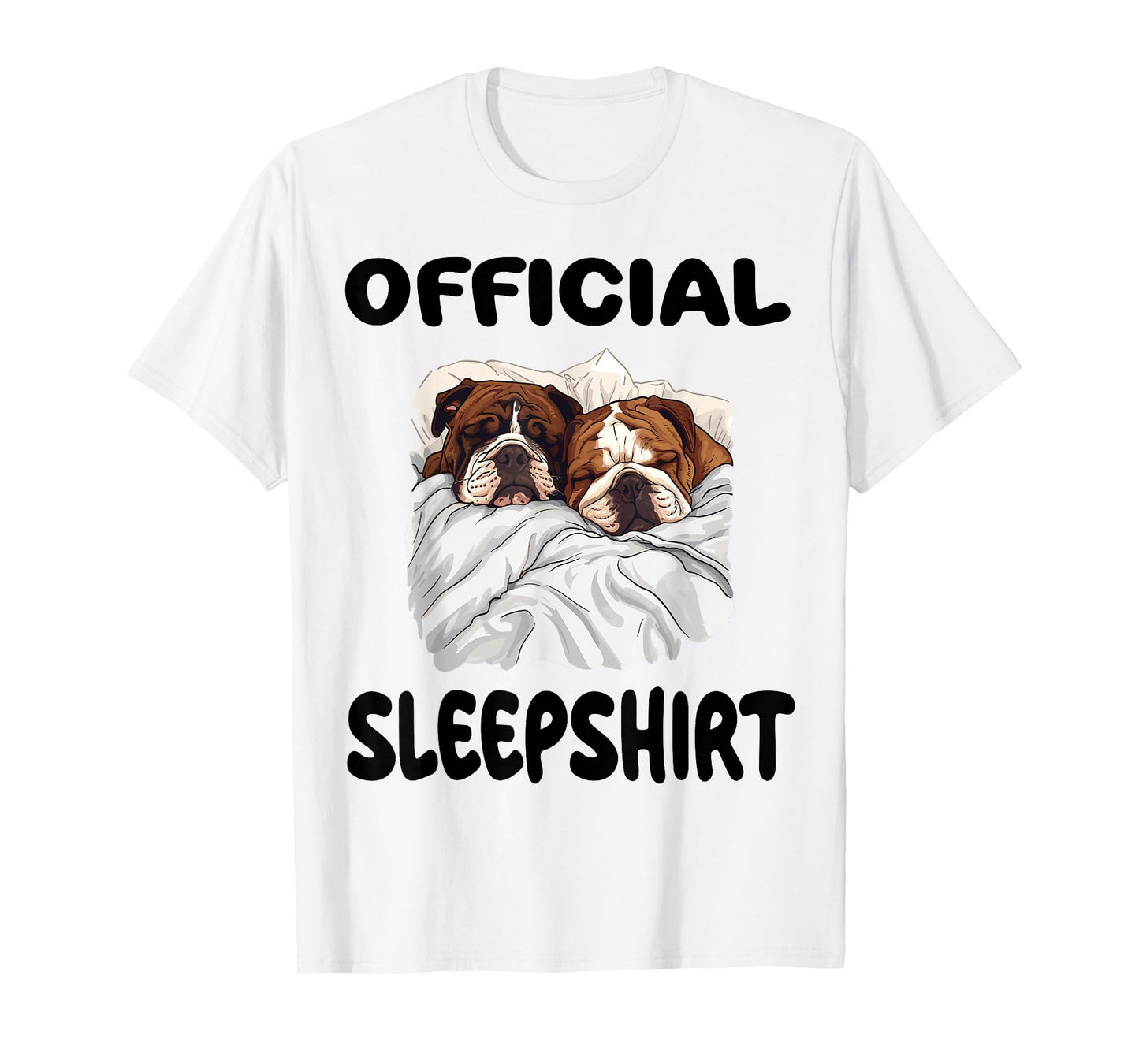 English Bulldog dog Official Sleepshirt Pajamas Nightgown T-Shirt