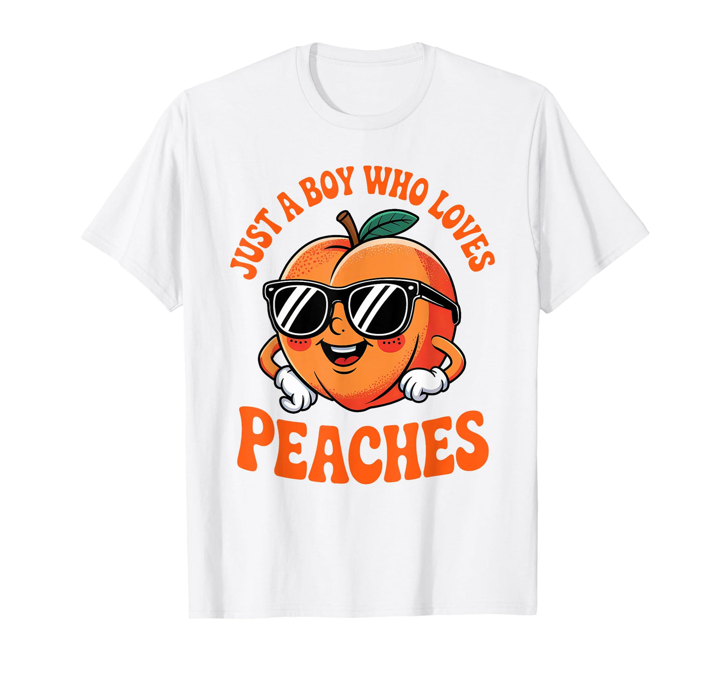 Just a Boy Who Loves Peaches Peach Teen Boys Toddler Kid T-Shirt