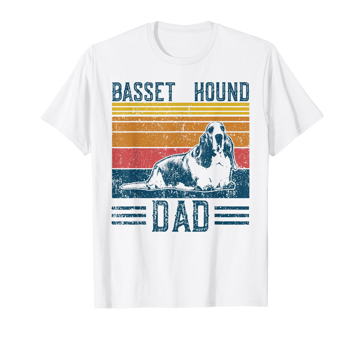 Dog Dad - Vintage Basset Hound Dad T-Shirt