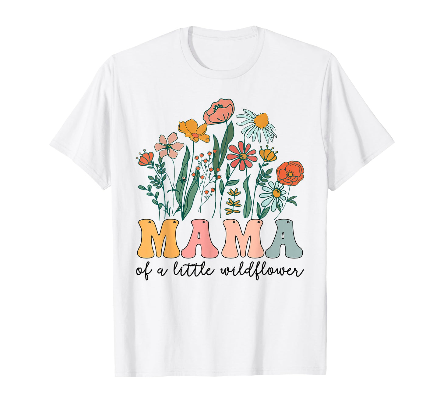 Mama Of The Little Wildflower Birthday Party Baby Shower T-Shirt