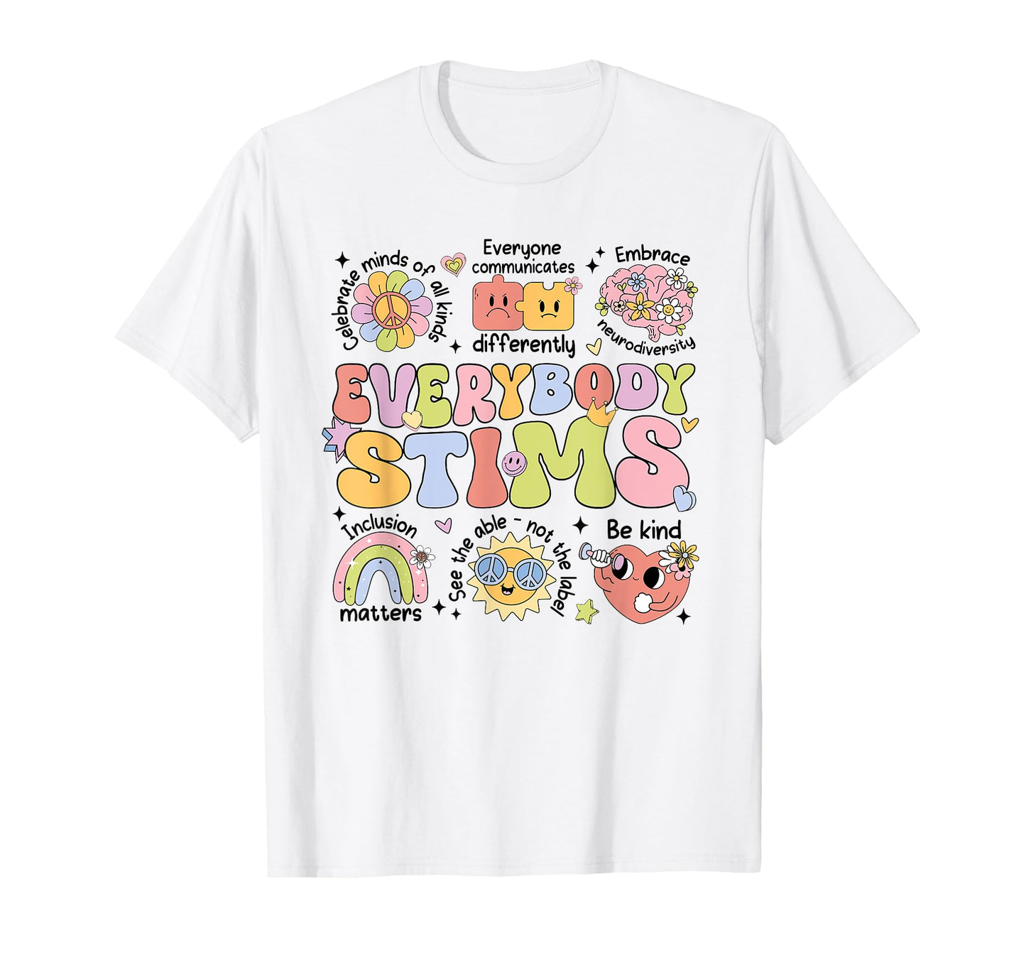 Everybody Stims Speech Therapy Behavior Analyst Aba Rbt T-Shirt