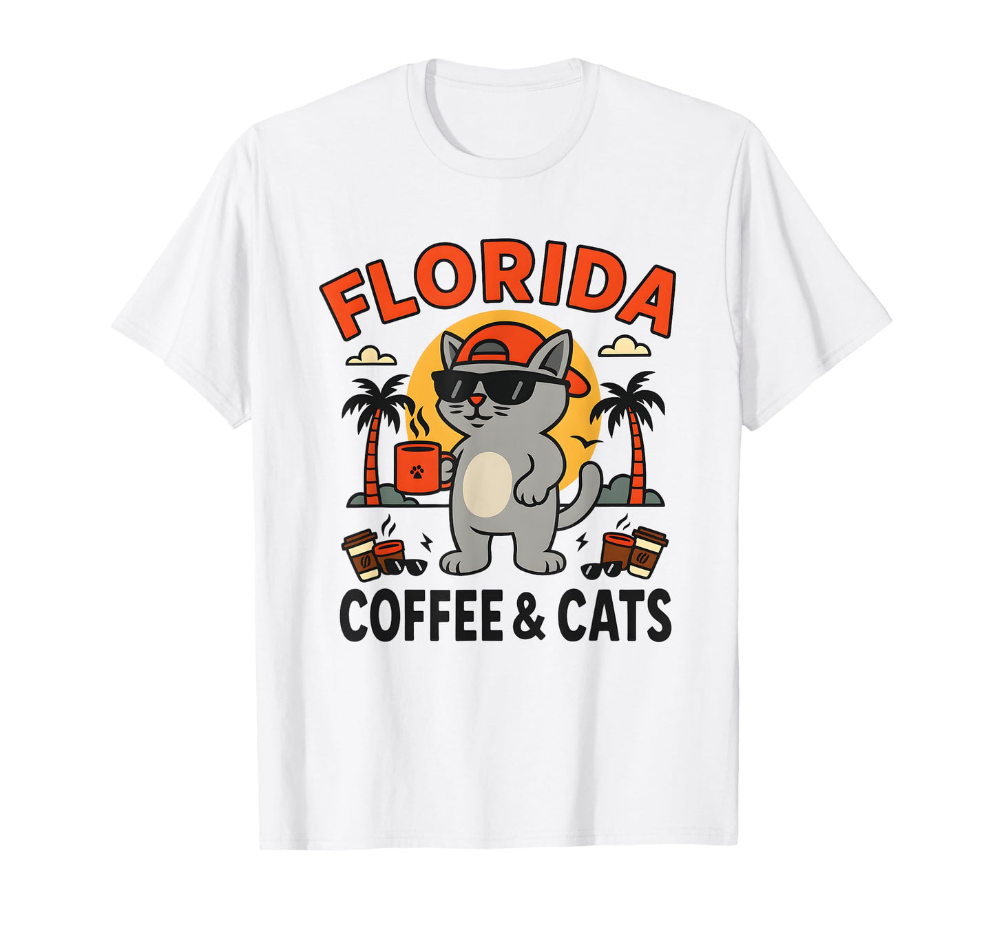Florida Coffee and Cats T-Shirt