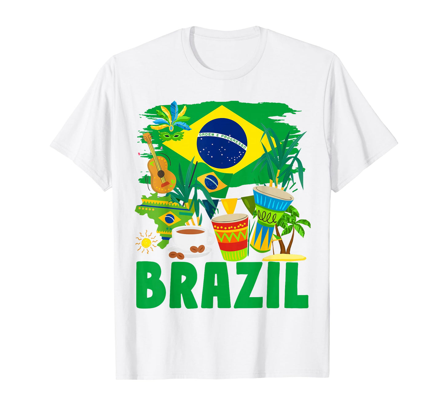 Brazil Flag Outfit Idea For Kids Brasil & Brazilian Flag T-Shirt