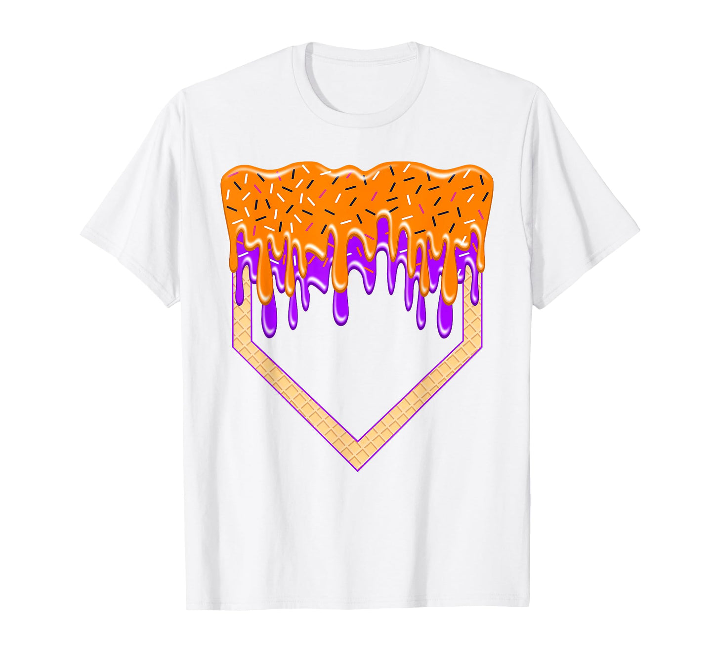 Halloween Baseball Home Plate Drip Baseball Lifestyle Boys T-Shirt