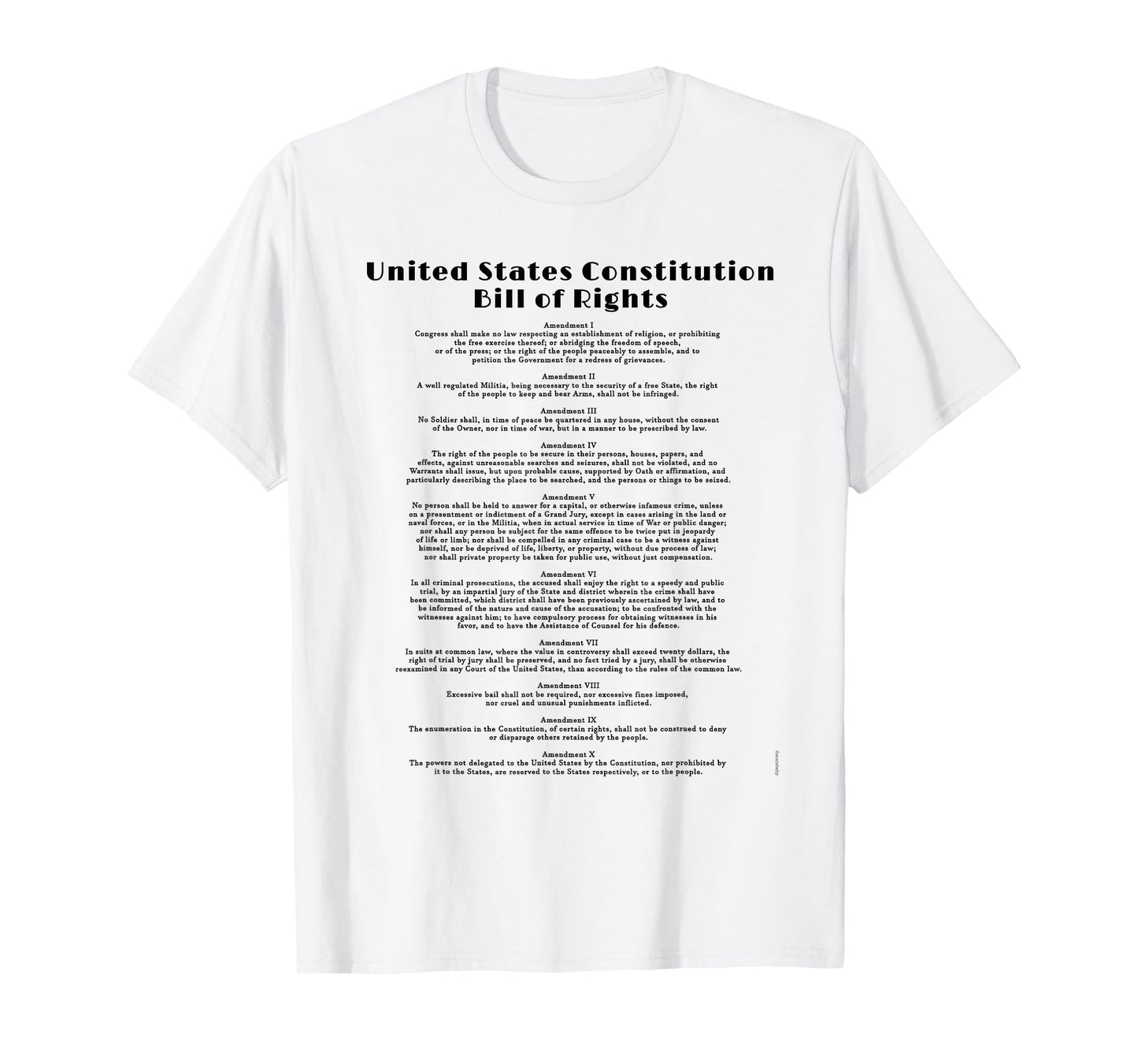 BILL OF RIGHTS T-SHIRT US CONSTITUTION T-Shirt