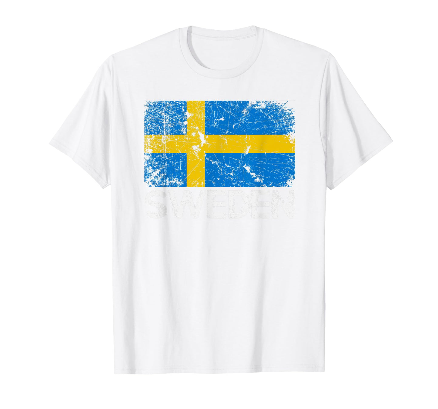 Swedish Flag T-Shirt | Vintage Made In Sweden Gift T-Shirt