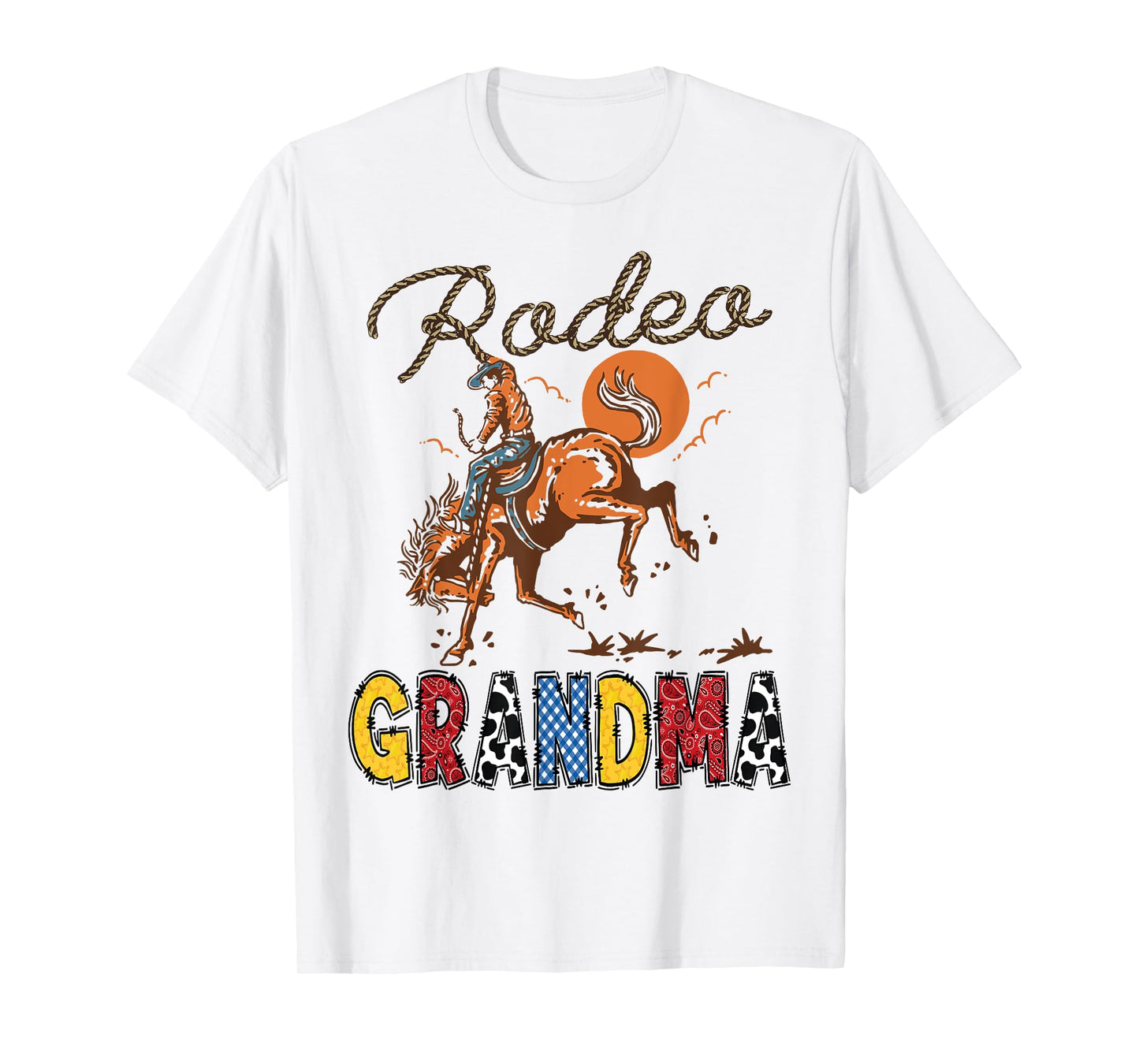 Rodeo Grandma Cowboy Cowgirl Birthday Matching Family T-Shirt