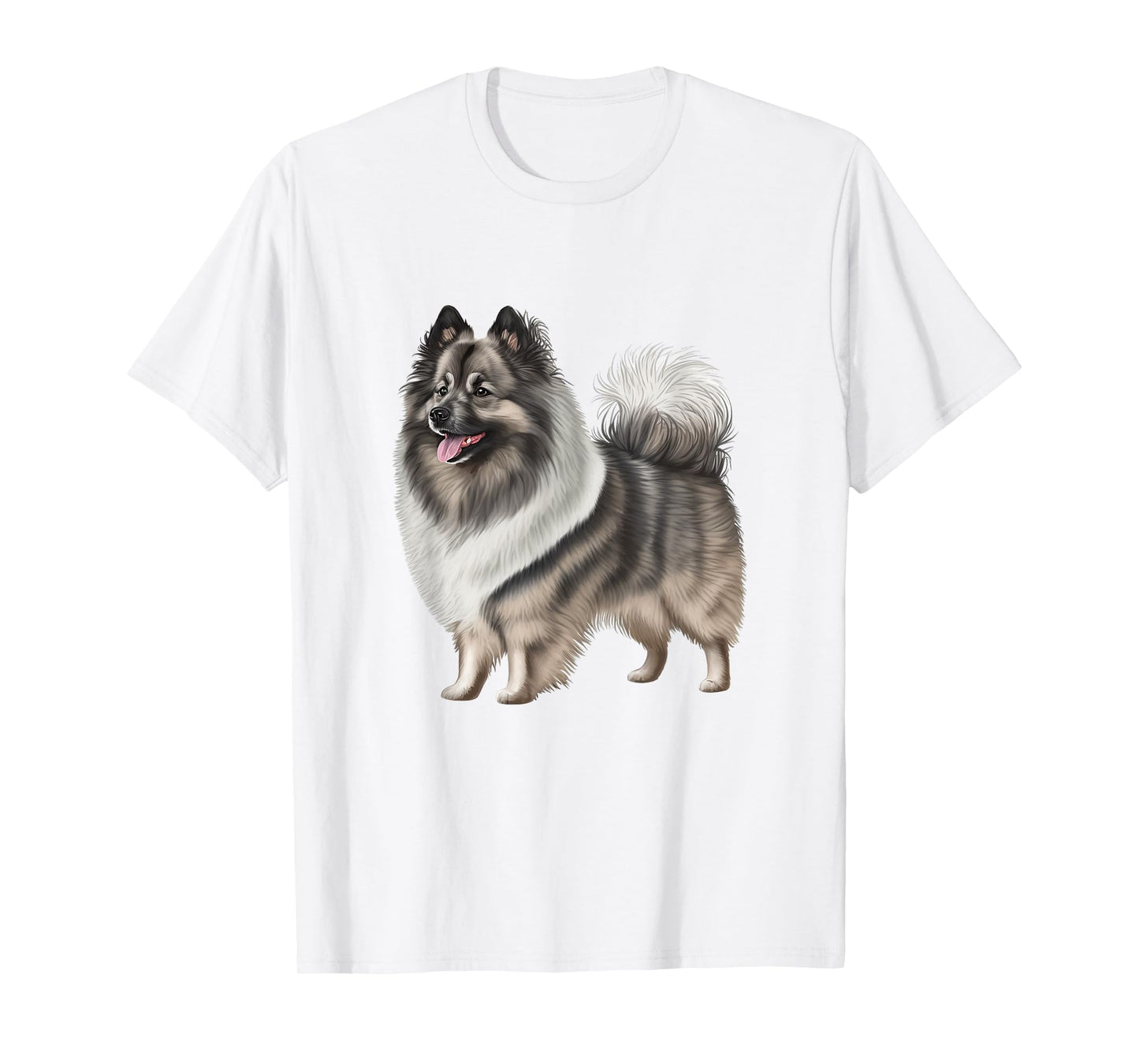 Adorable Keeshond Dog Art Illustration T-Shirt